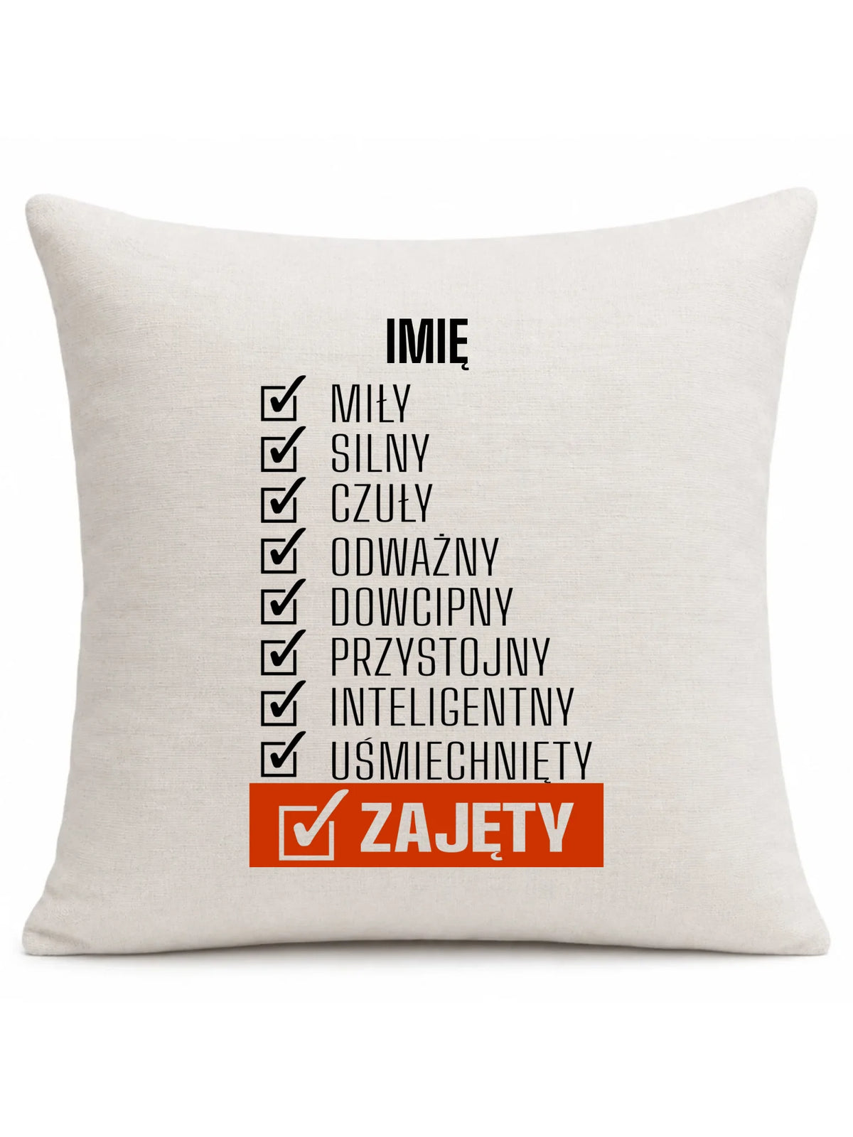 Poduszka - Zajęty prezent dla chłopaka męża narzeczonego - personalizowana DCH05