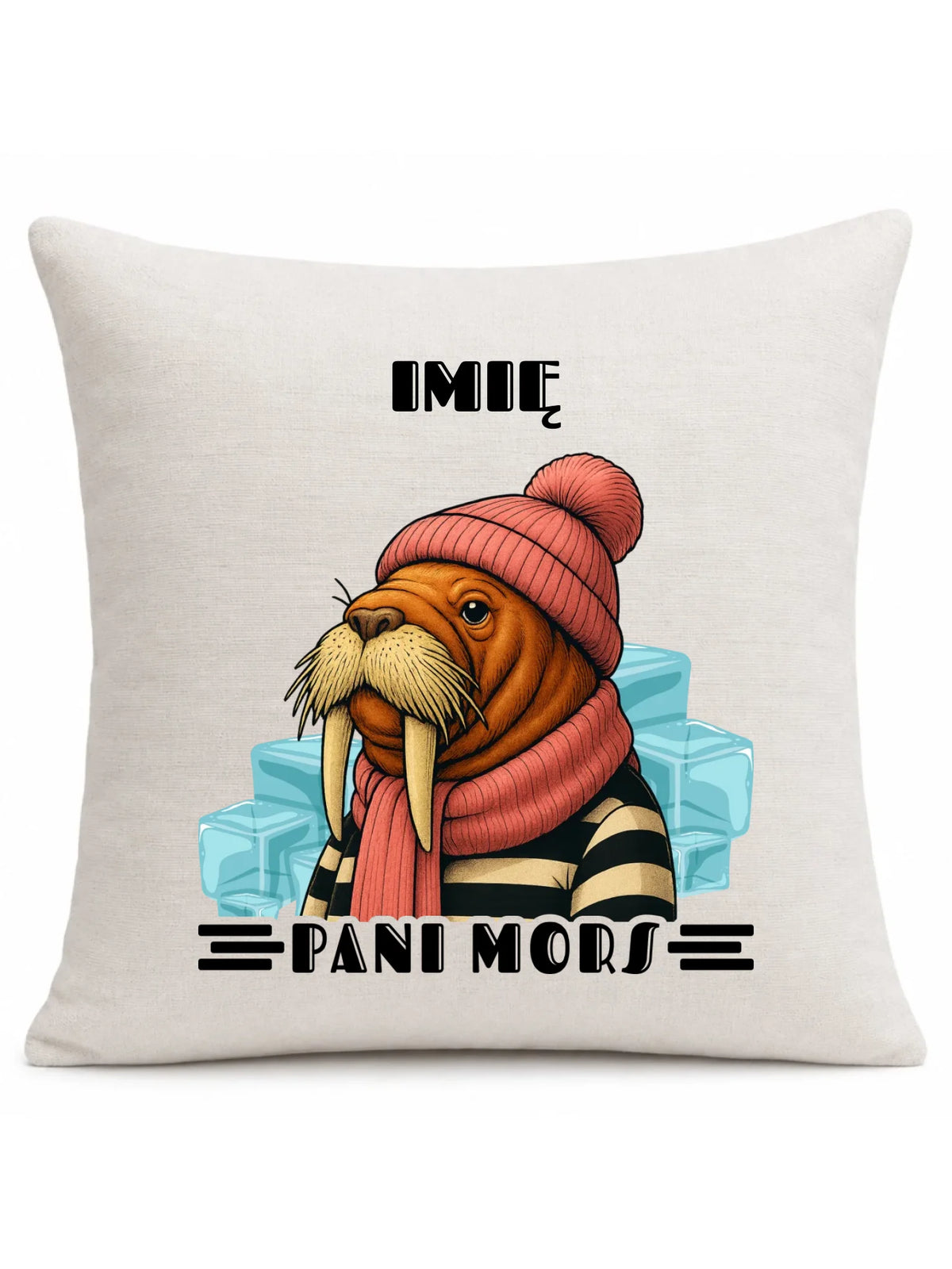 Poduszka - prezent dla morsa - Pani Mors - personalizowana HM16