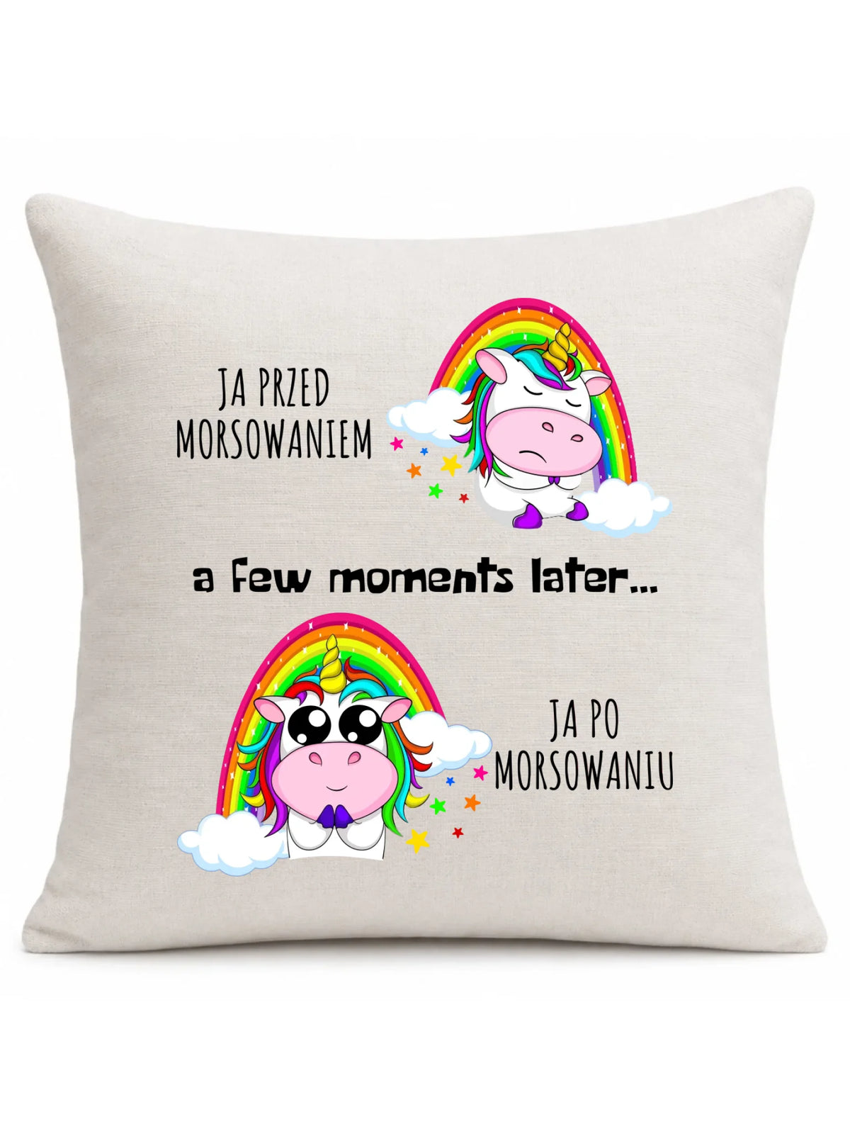 Poduszka - prezent dla morsa - Jednorożec - Ja po morsowaniu HM11