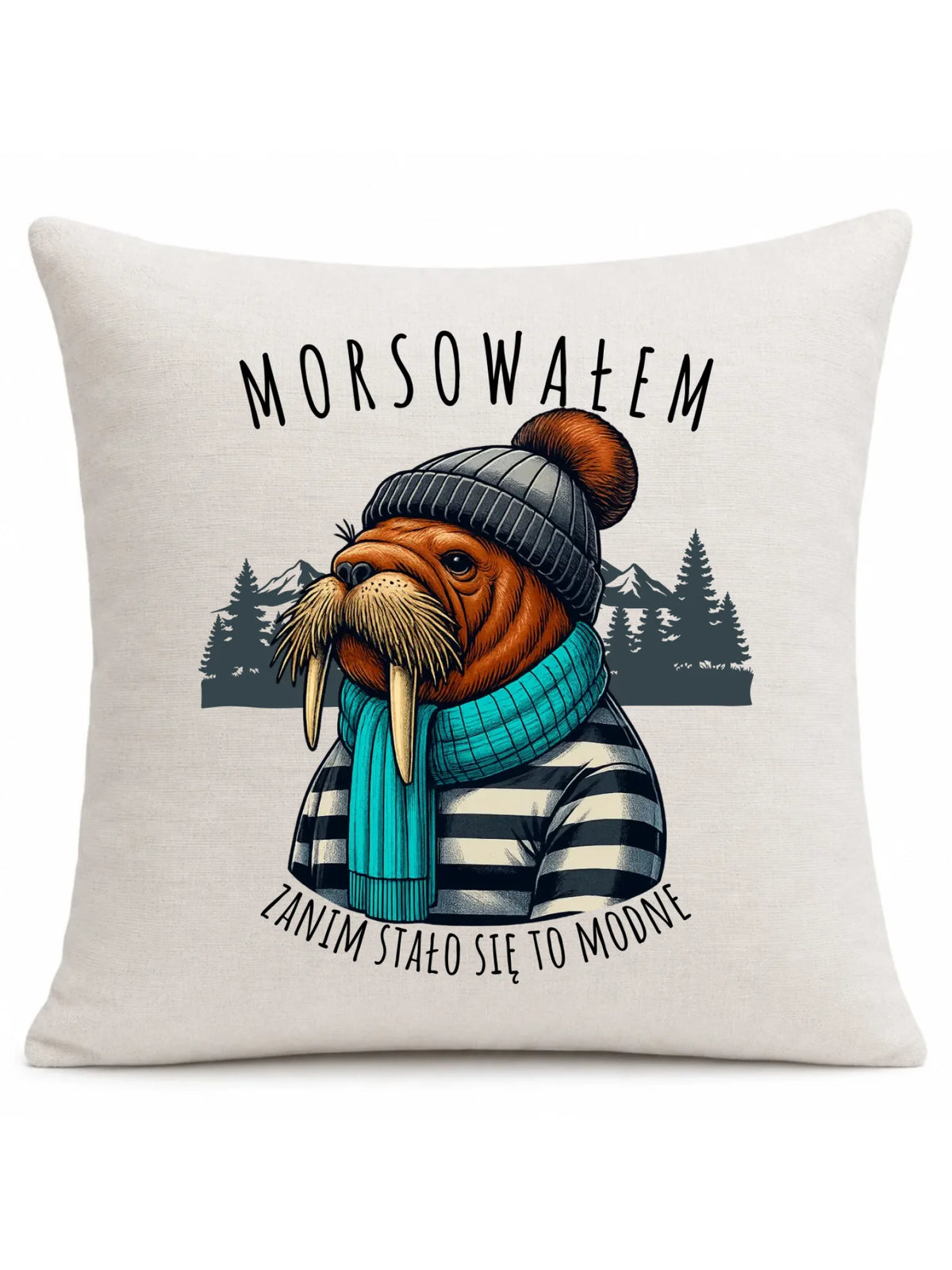 Poduszka - prezent dla morsa - Morsowałem zanim stało się to modne - Mors HM08