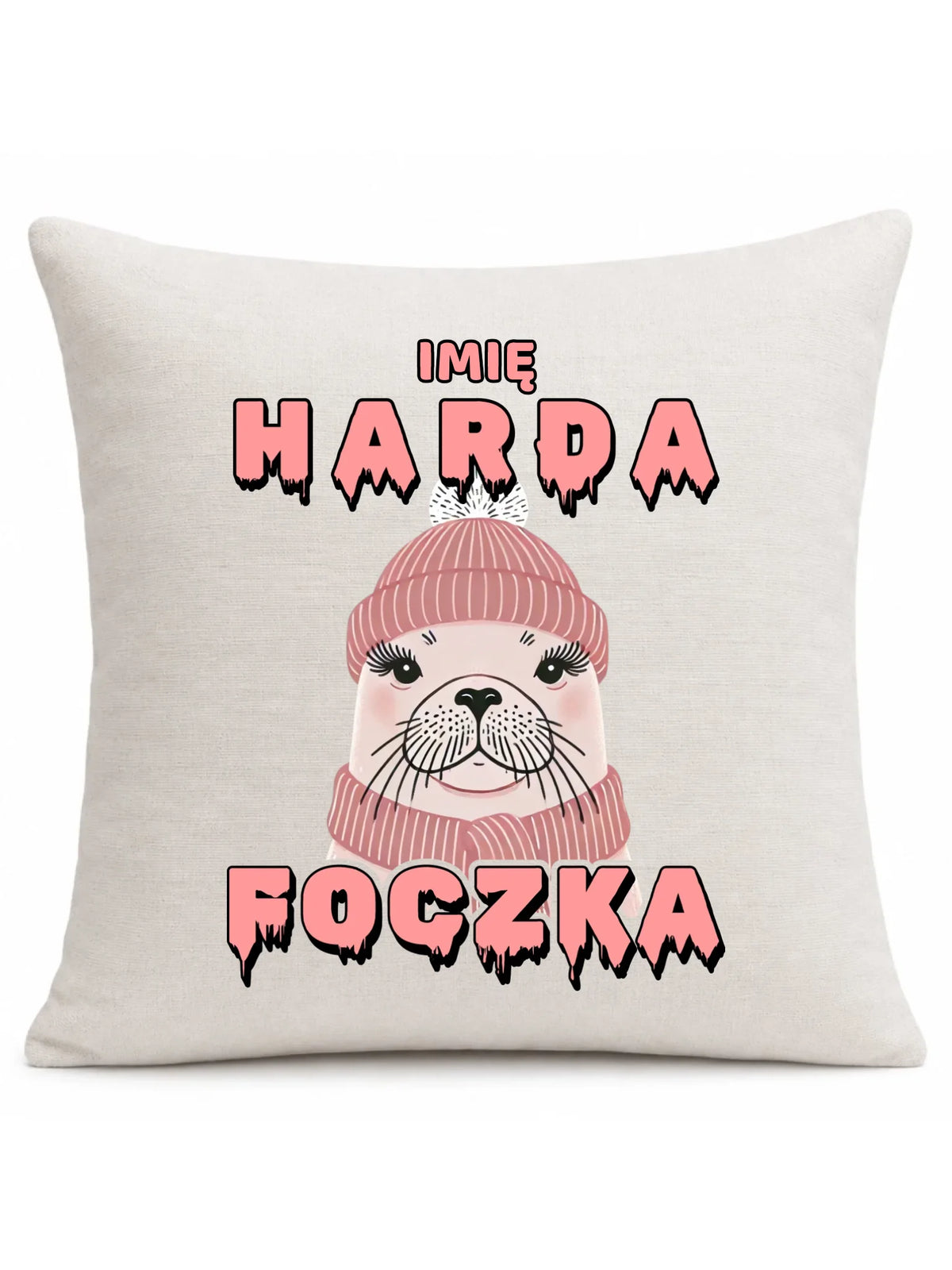 Poduszka - prezent dla morsa - Harda foczka - personalizowana HM05