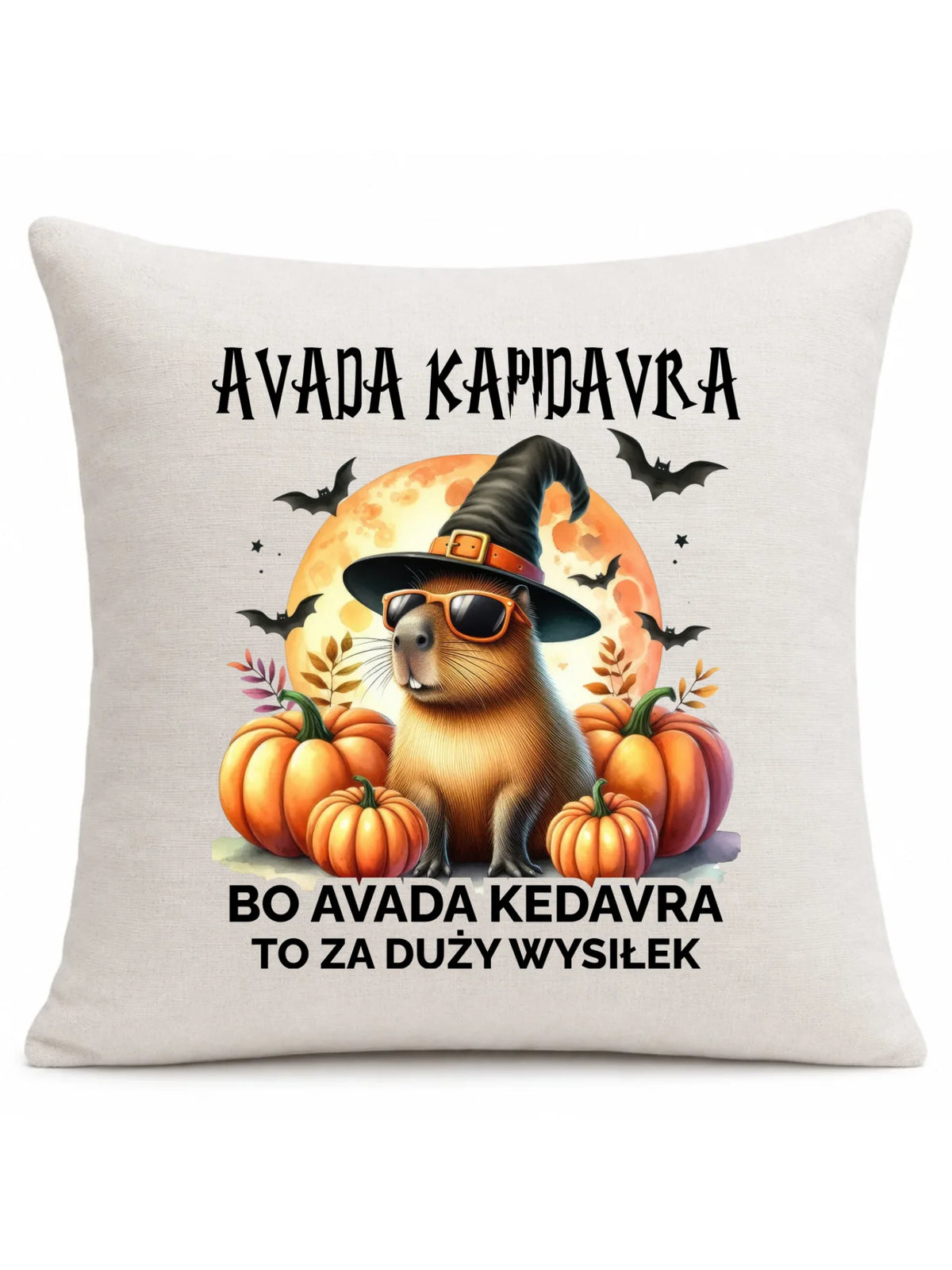 Poduszka halloweenowa - Kapibara - Avada Kapidavra HL21