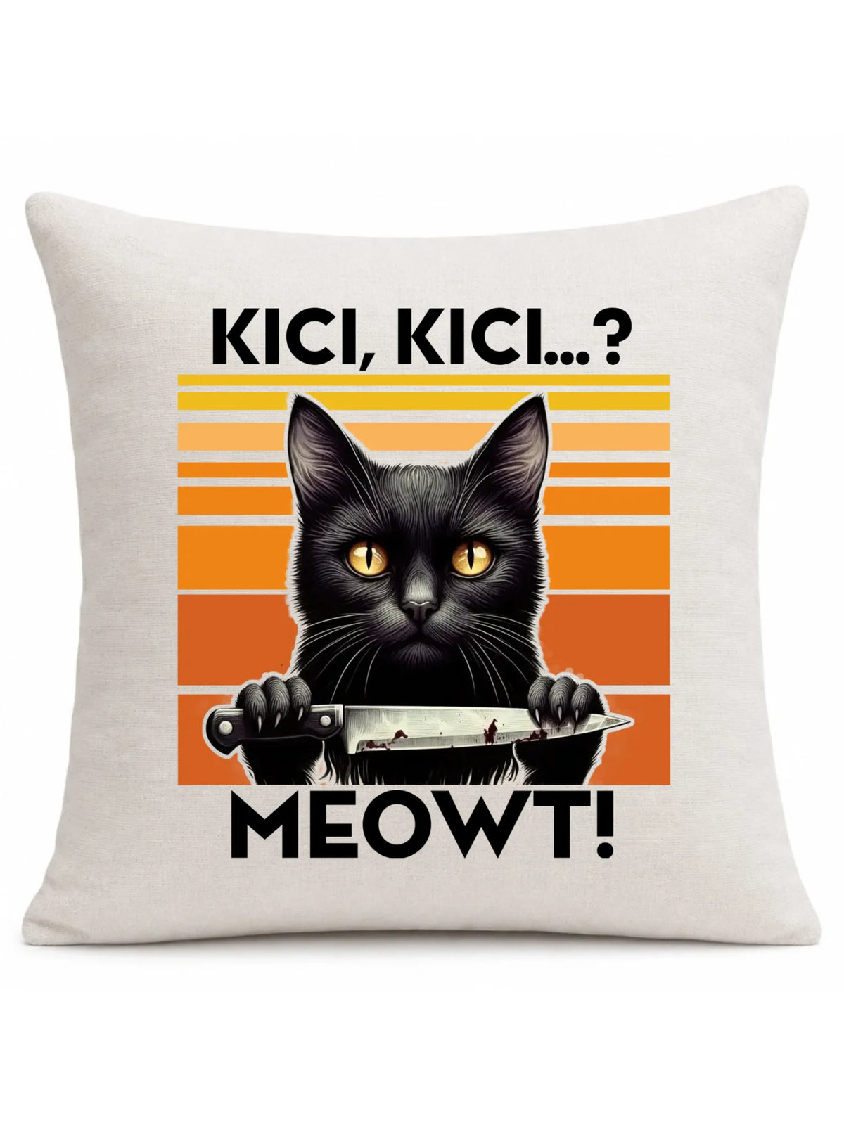 Poduszka - Kot z nożem - Kici, kici... MEOWT! HL17