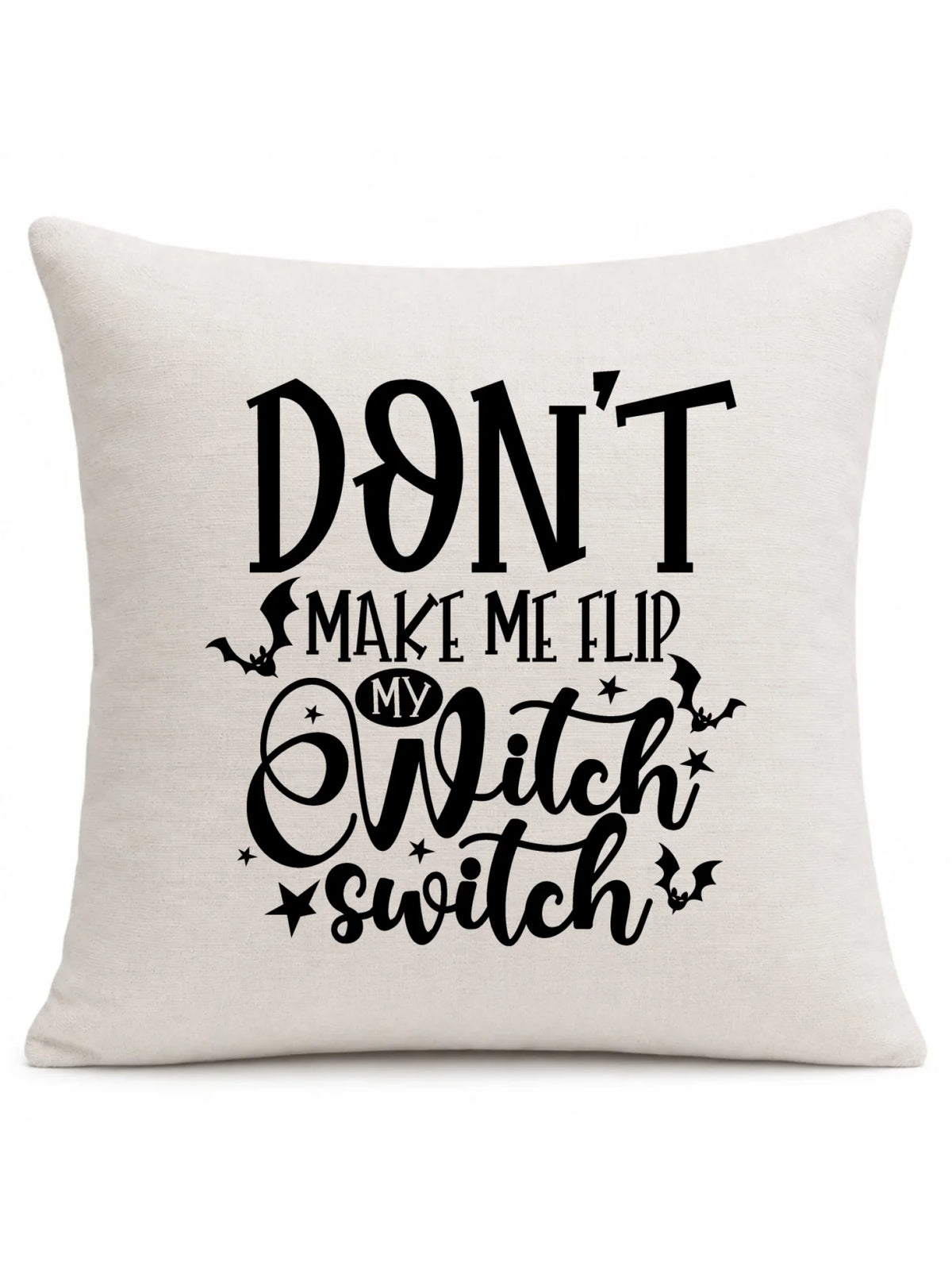 Poduszka na Halloween - Don't make me flip my witch switch - śmieszna HL11