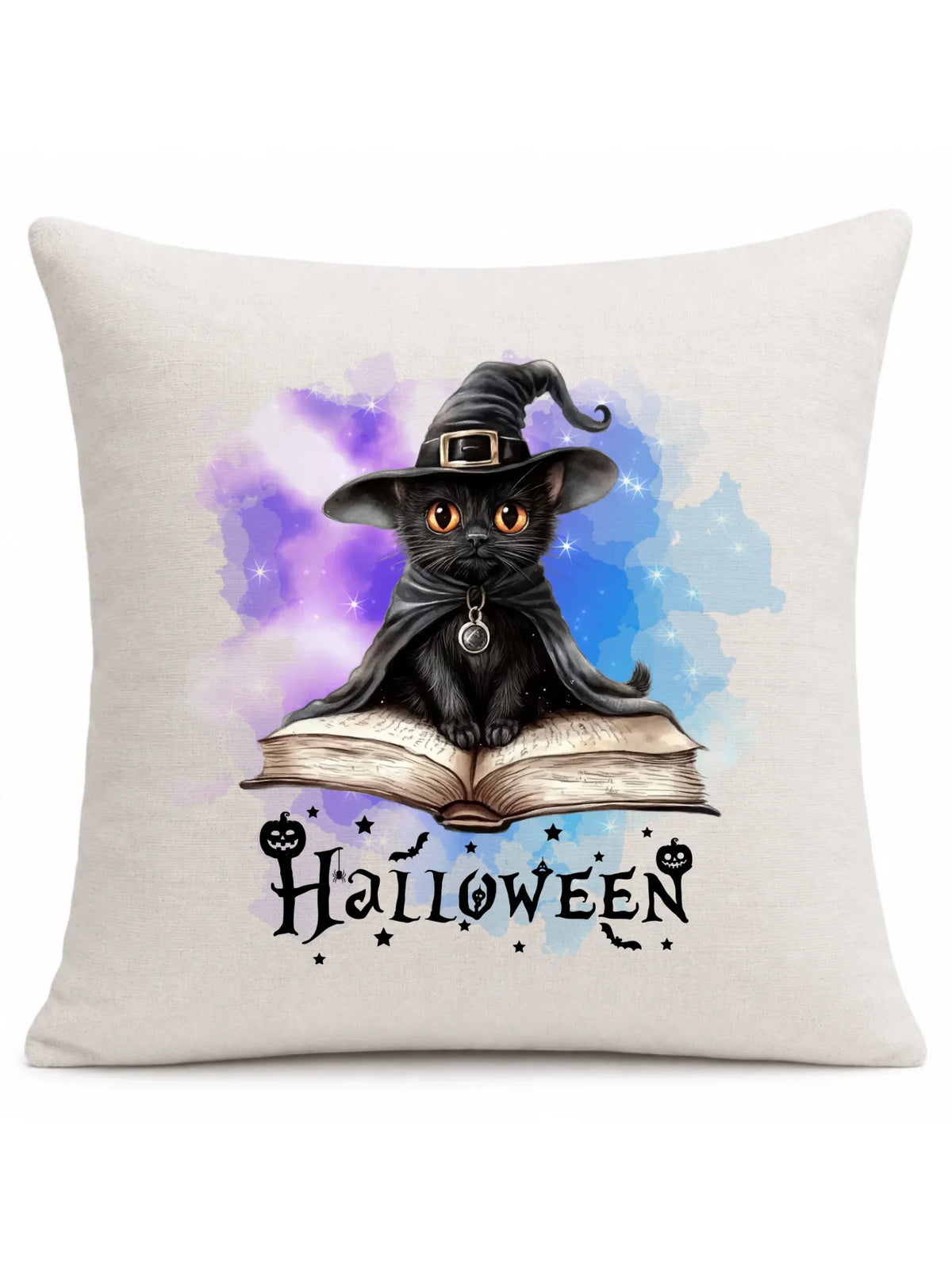 Poduszka na Halloween - Kot Czarodziej HL06