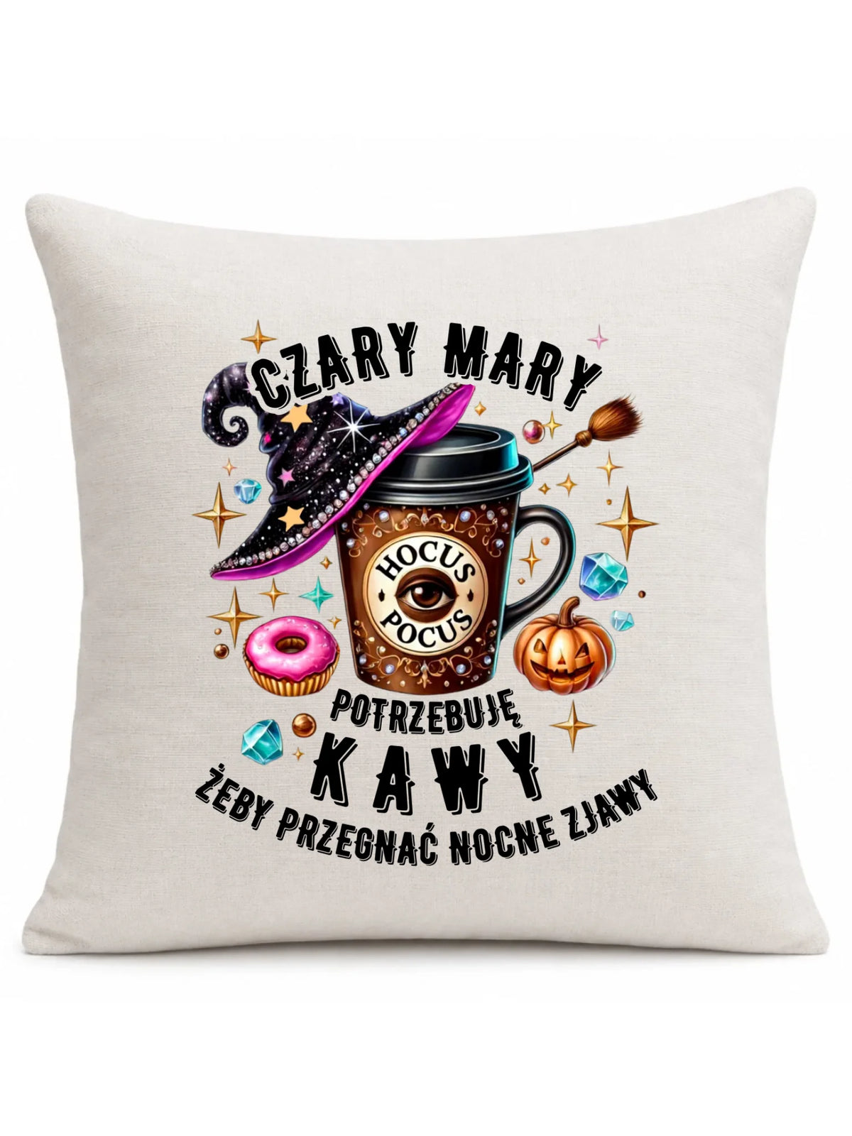 Poduszka na Halloween - Potrzebuję kawy HL03