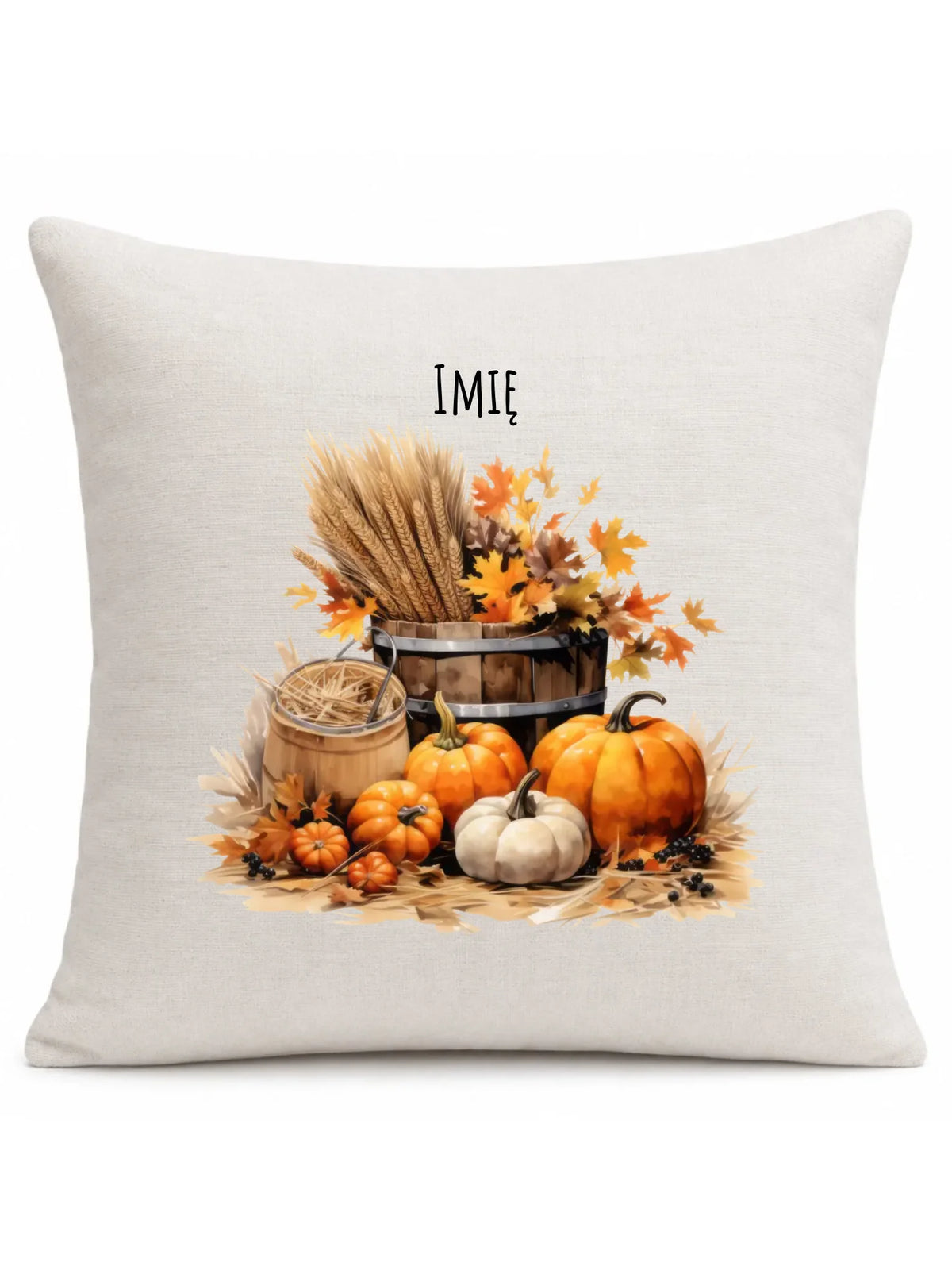 Poduszka na jesień - Harvest vibes - personalizowana JS09