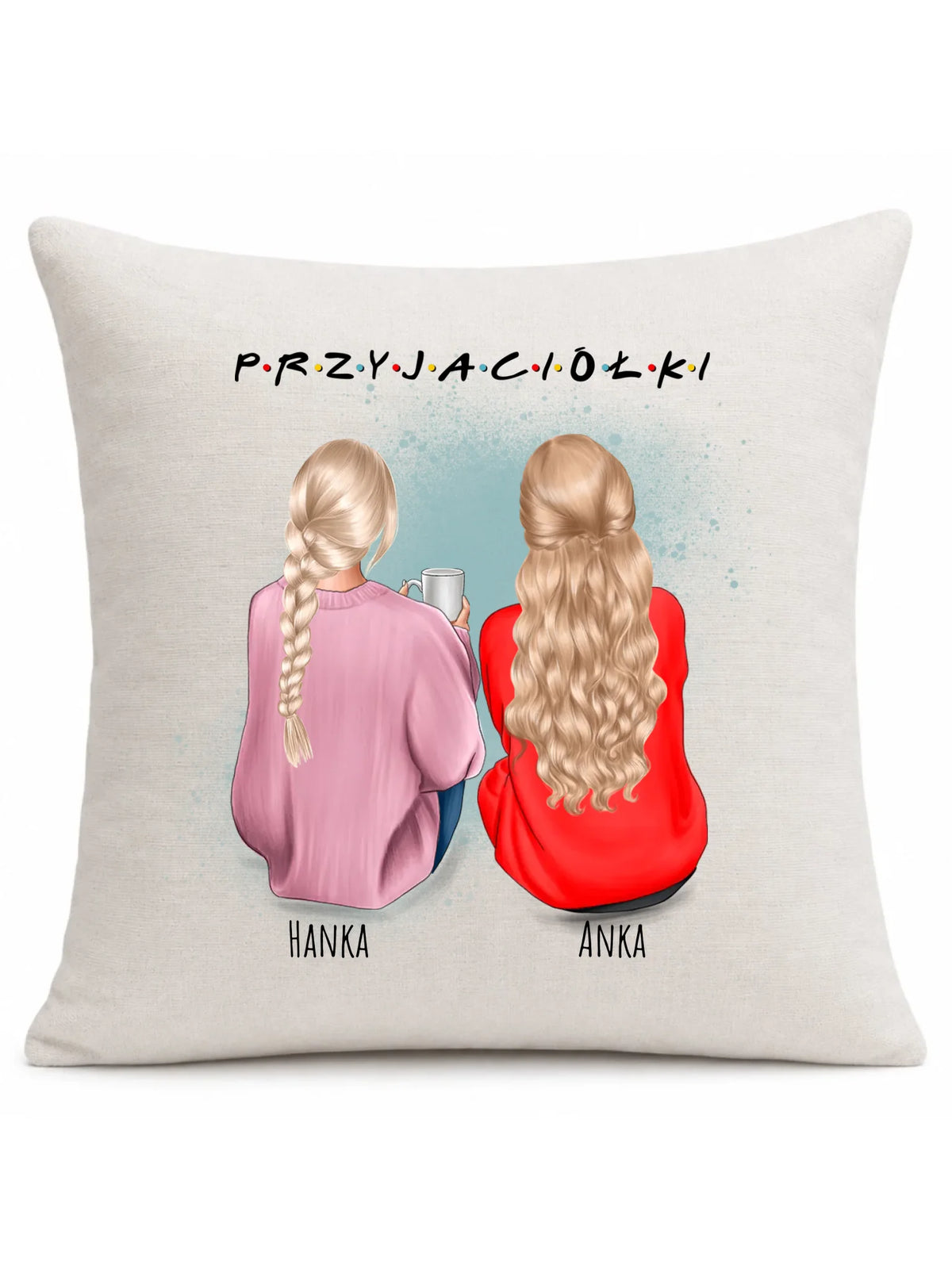 Poduszka - prezent dla przyjaciółki - personalizowane postacie 2-4 osoby PR02