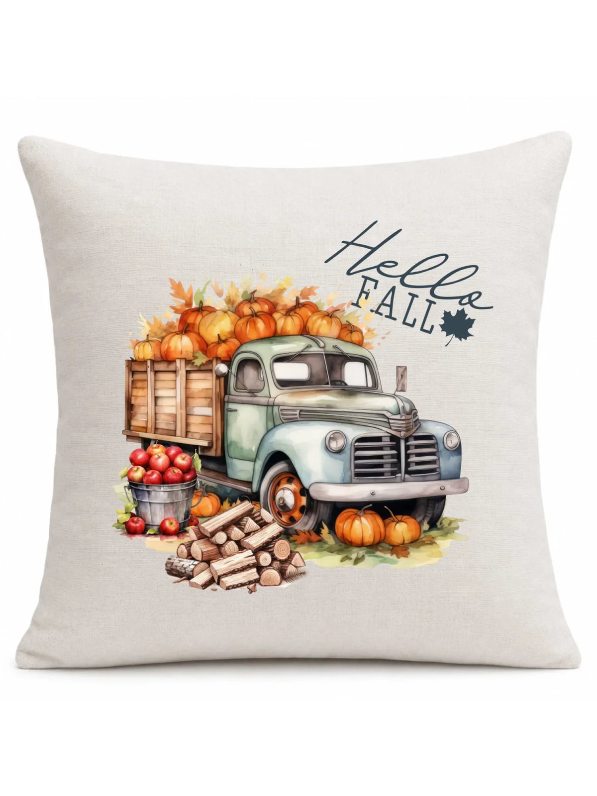 Poduszka jesienna – Hello Fall ciężarówka z dyniami JS08