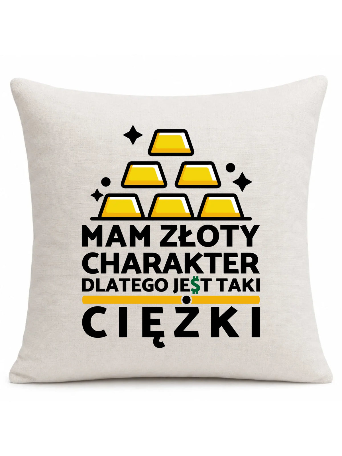 Poduszka - prezent dla chłopaka - Złoty charakter DCH16