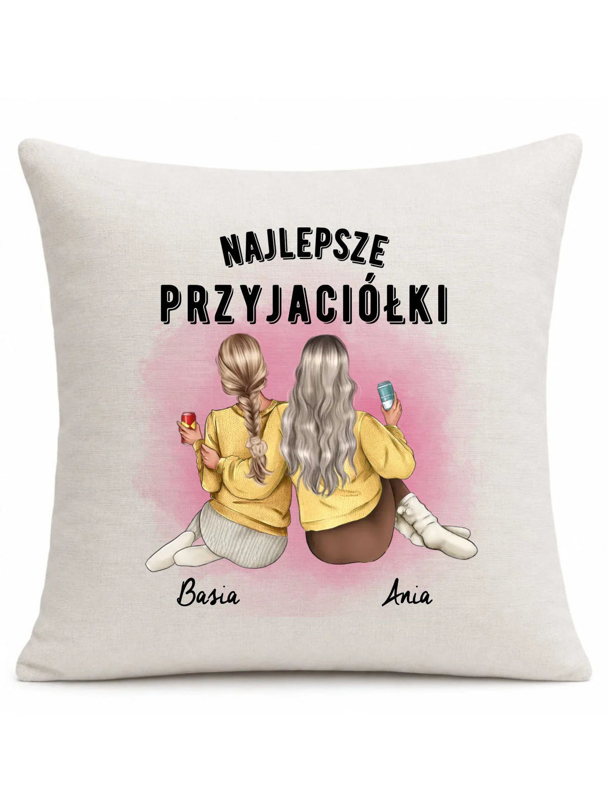 Poduszka - prezent dla przyjaciółek - Najlepsze przyjaciółki 2-4 osób - personalizowana PR01