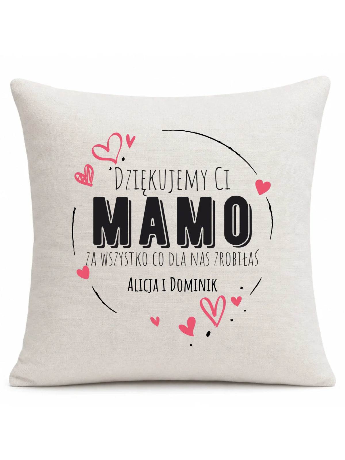 Poduszka dla mamy - Dziękujemy Ci Mamo - personalizowana DM43