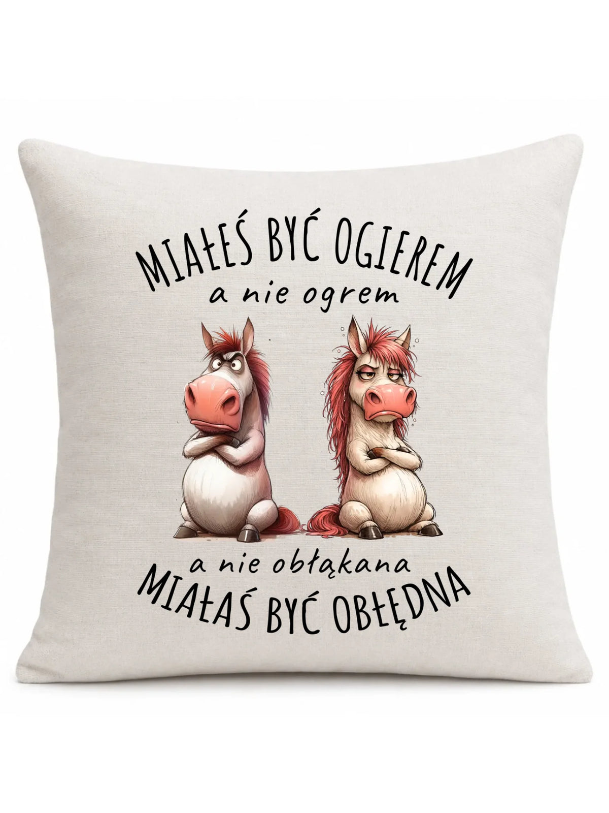 Poduszka dla par - Ogier & Obłędna - śmieszna W85