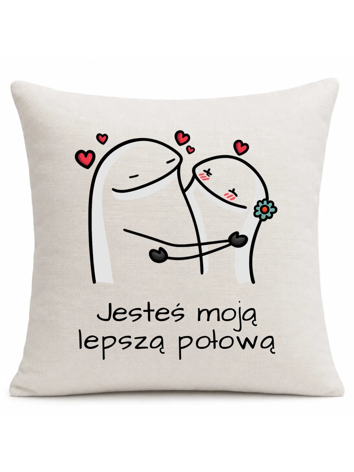 Poduszka dla par - Jesteś moją lepszą połową W87