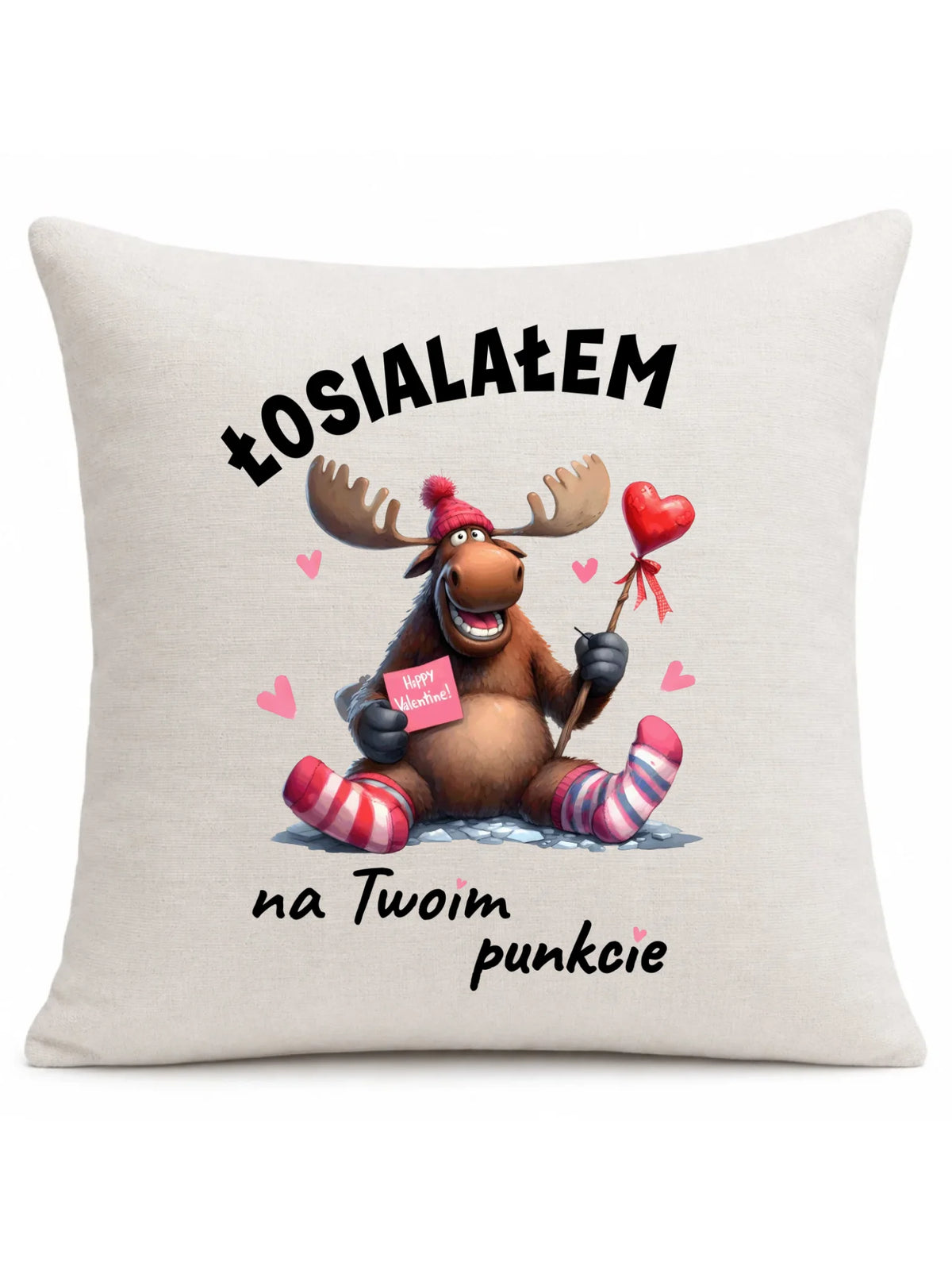 Poduszka dla par - Łosialałem na Twoim punkcie W66