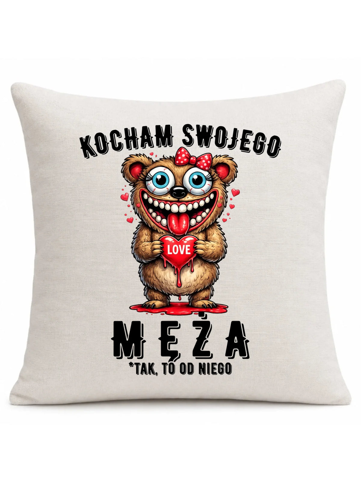 Poduszka dla żony - Kocham swojego męża W22