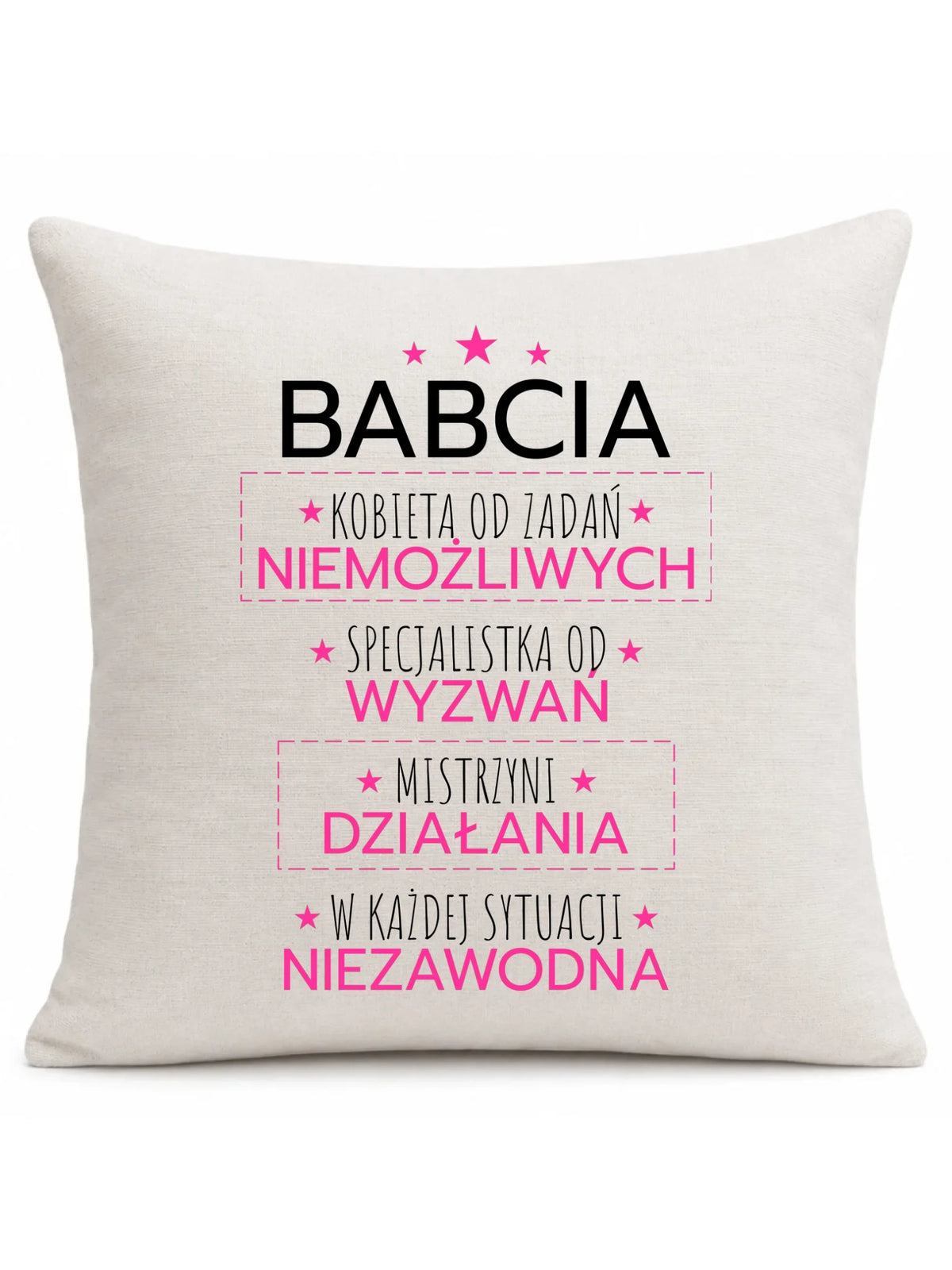 Poduszka dla babci - Babcia kobieta od zadań niemożliwych B30