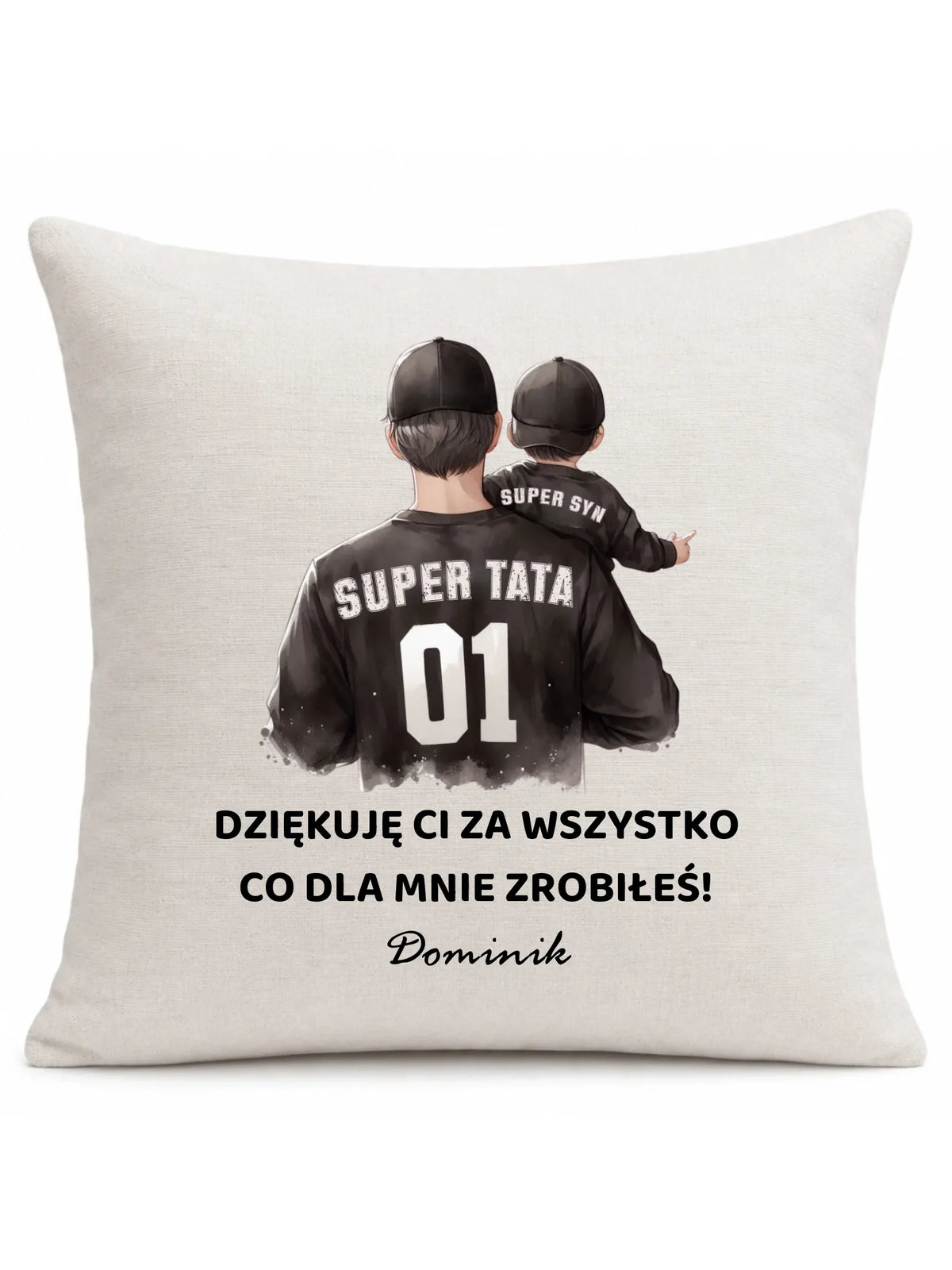 Poduszka dla taty od syna - Dziękuję Ci Tato - personalizowana DT14