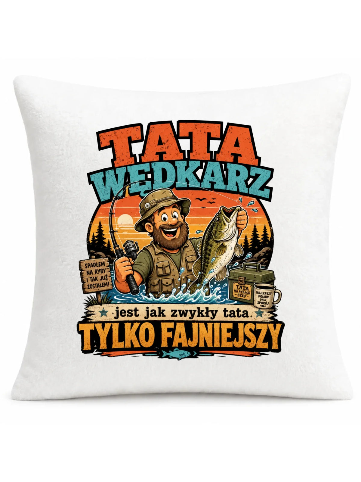 Poduszka dla taty wędkarza - Tata wędkarz DT06