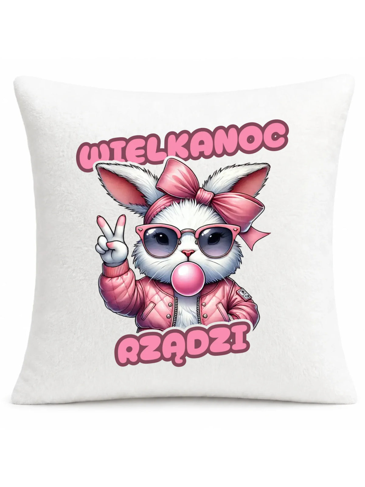 Poduszka wielkanocna – Stylowy królik w okularach Wielkanoc rządzi WN18