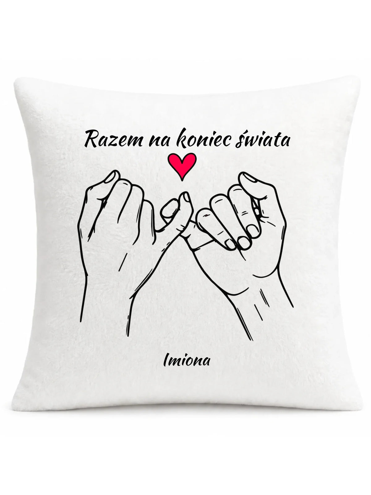 Poduszka dla par - Razem na koniec świata - personalizowana W60