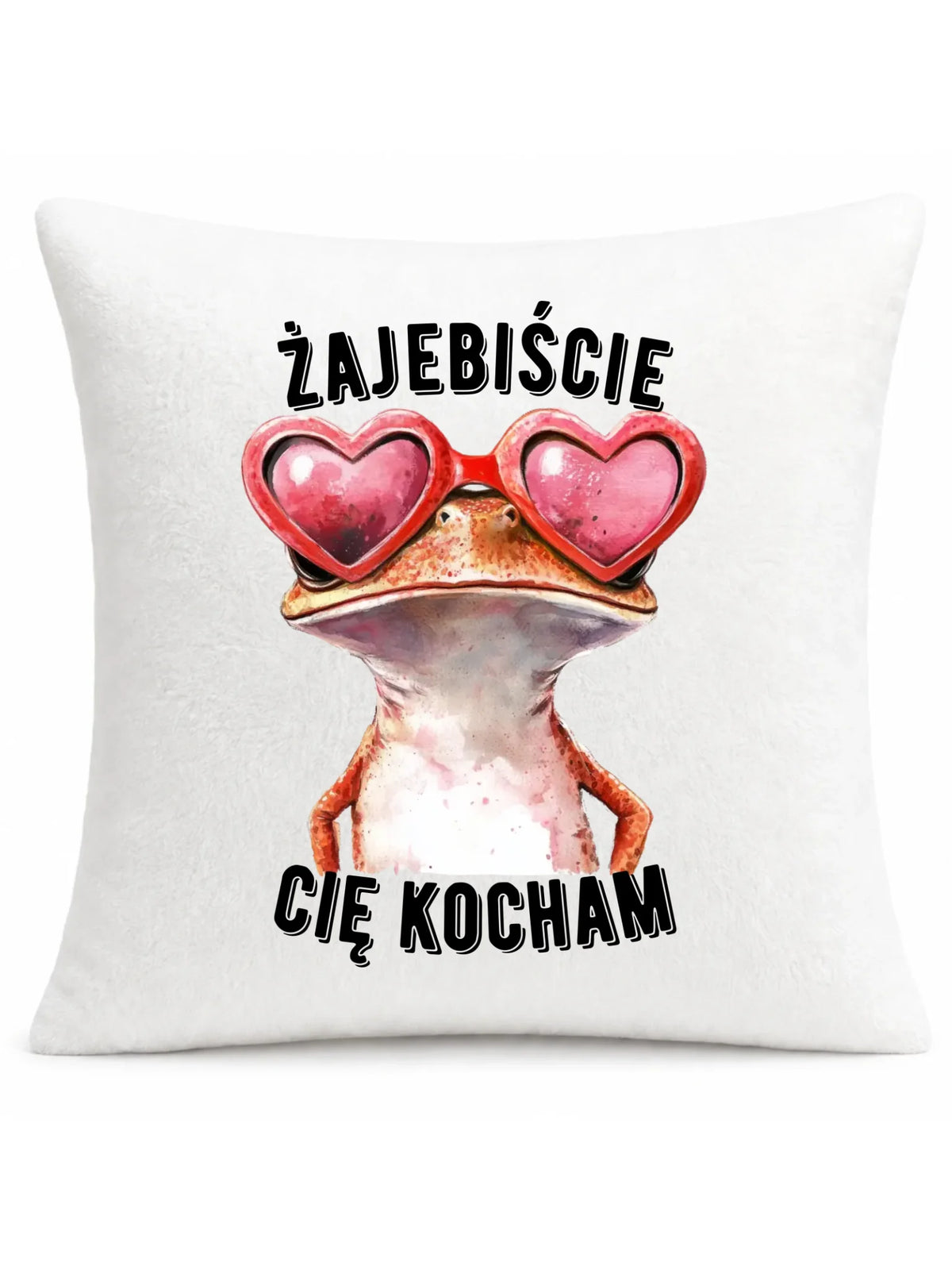 Poduszka dla par - Żajebiście Cię Kocham Żaba W17