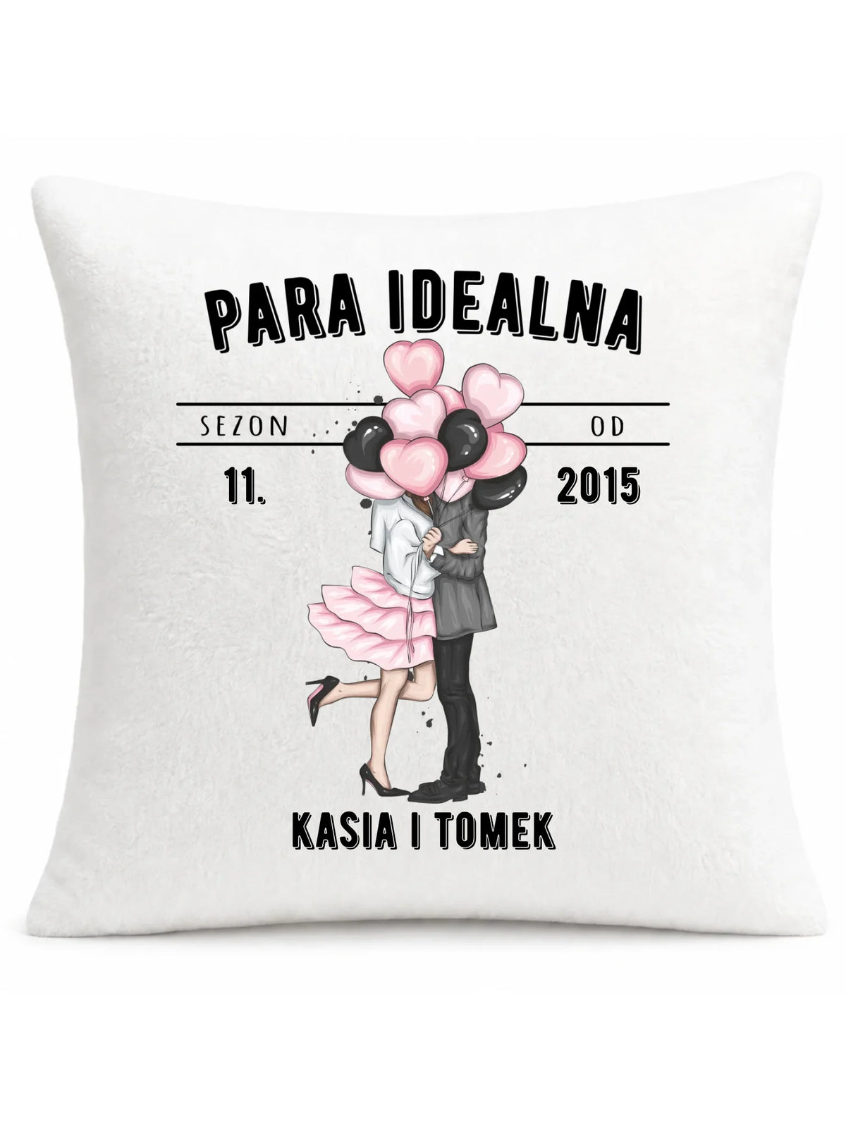 Poduszka dla par na rocznicę - Para idealna - personalizowana W11
