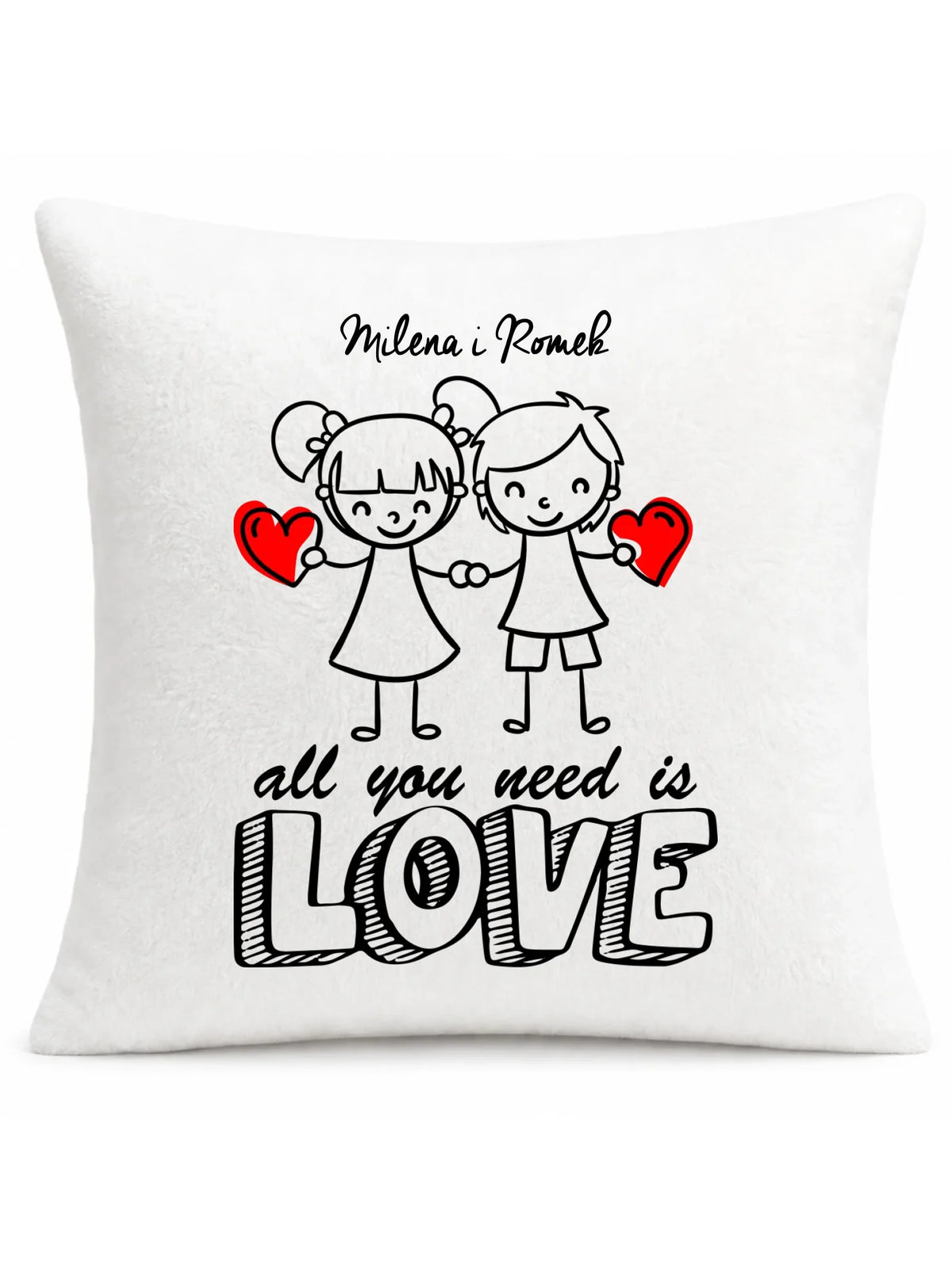 Poduszka dla par - All You need is love - personalizowana W13