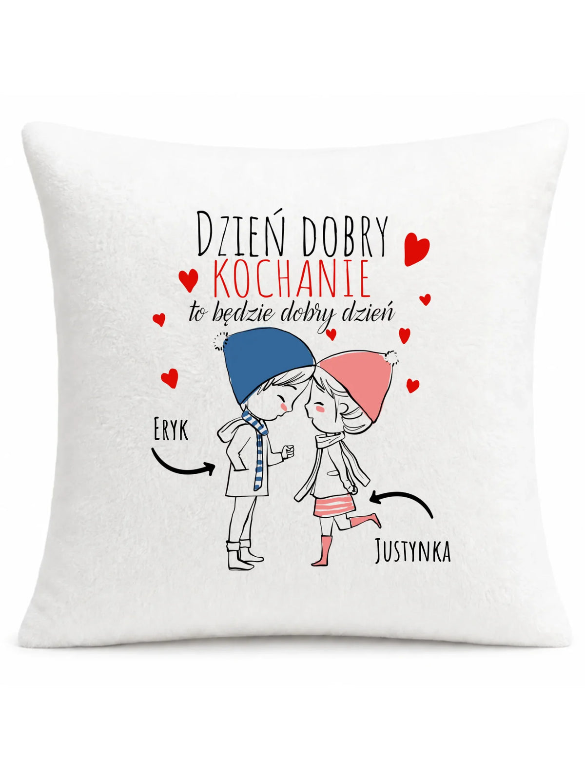 Poduszka dla par - Dzień dobry Kochanie - personalizowana W10