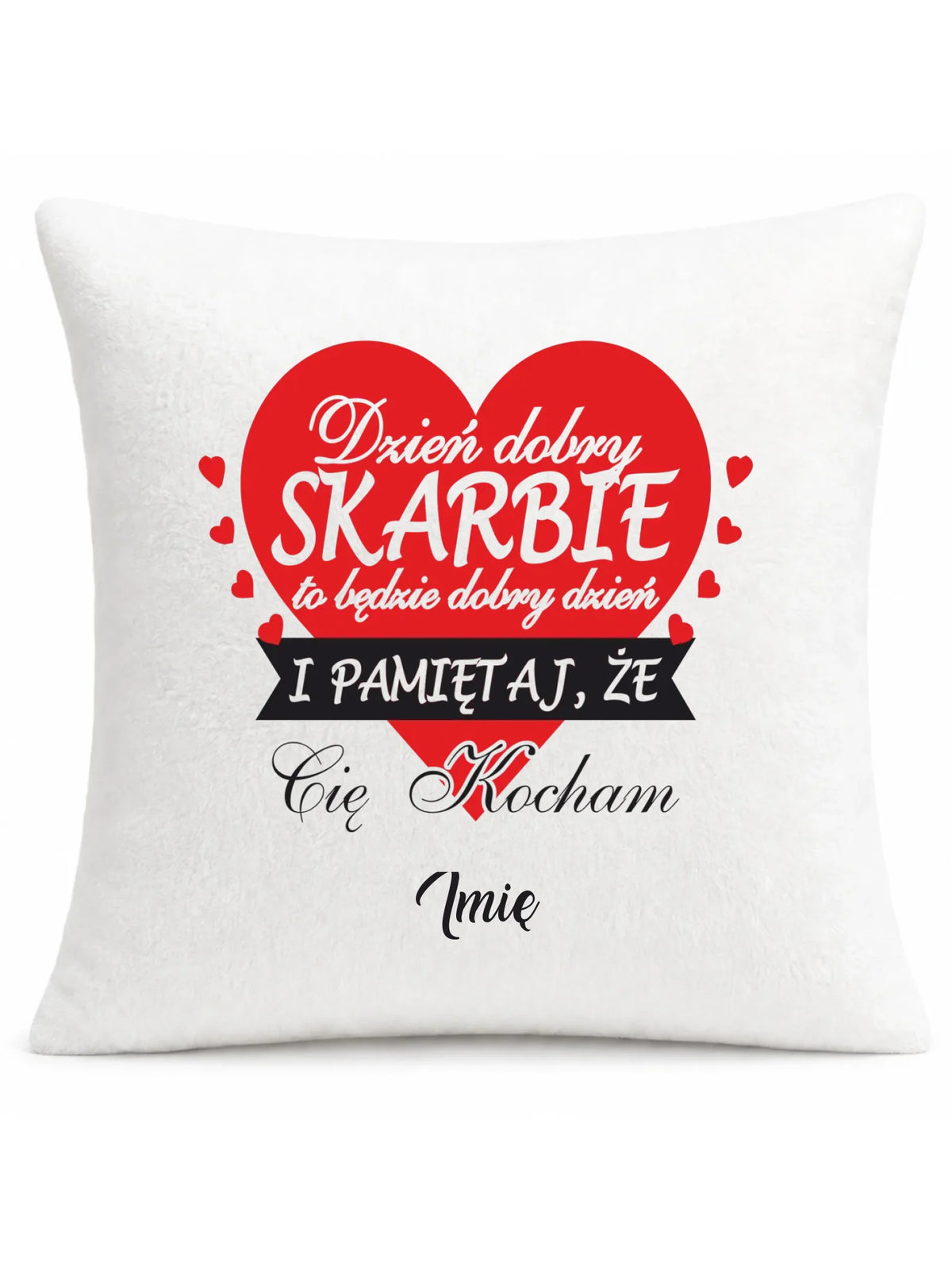 Poduszka dla par - Dzień dobry Skarbie - personalizowana W02