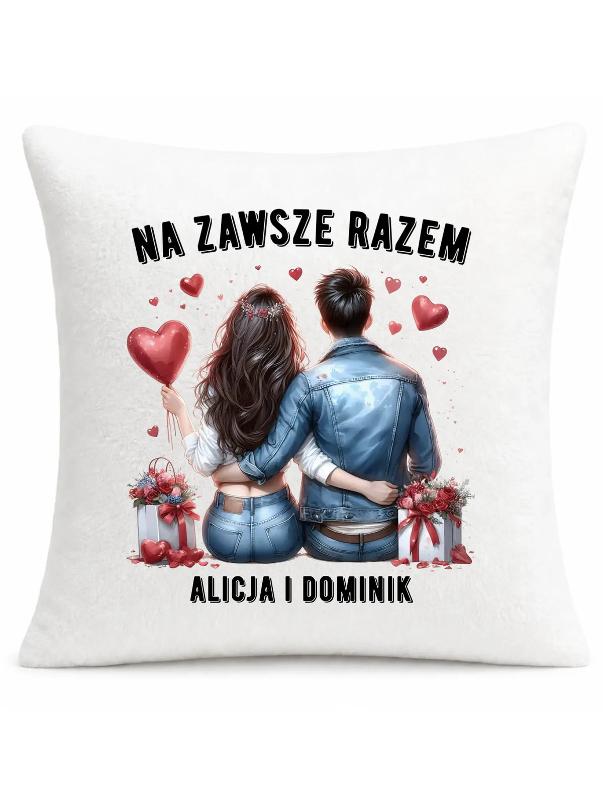 Poduszka dla par - Na zawsze razem - personalizowana W07