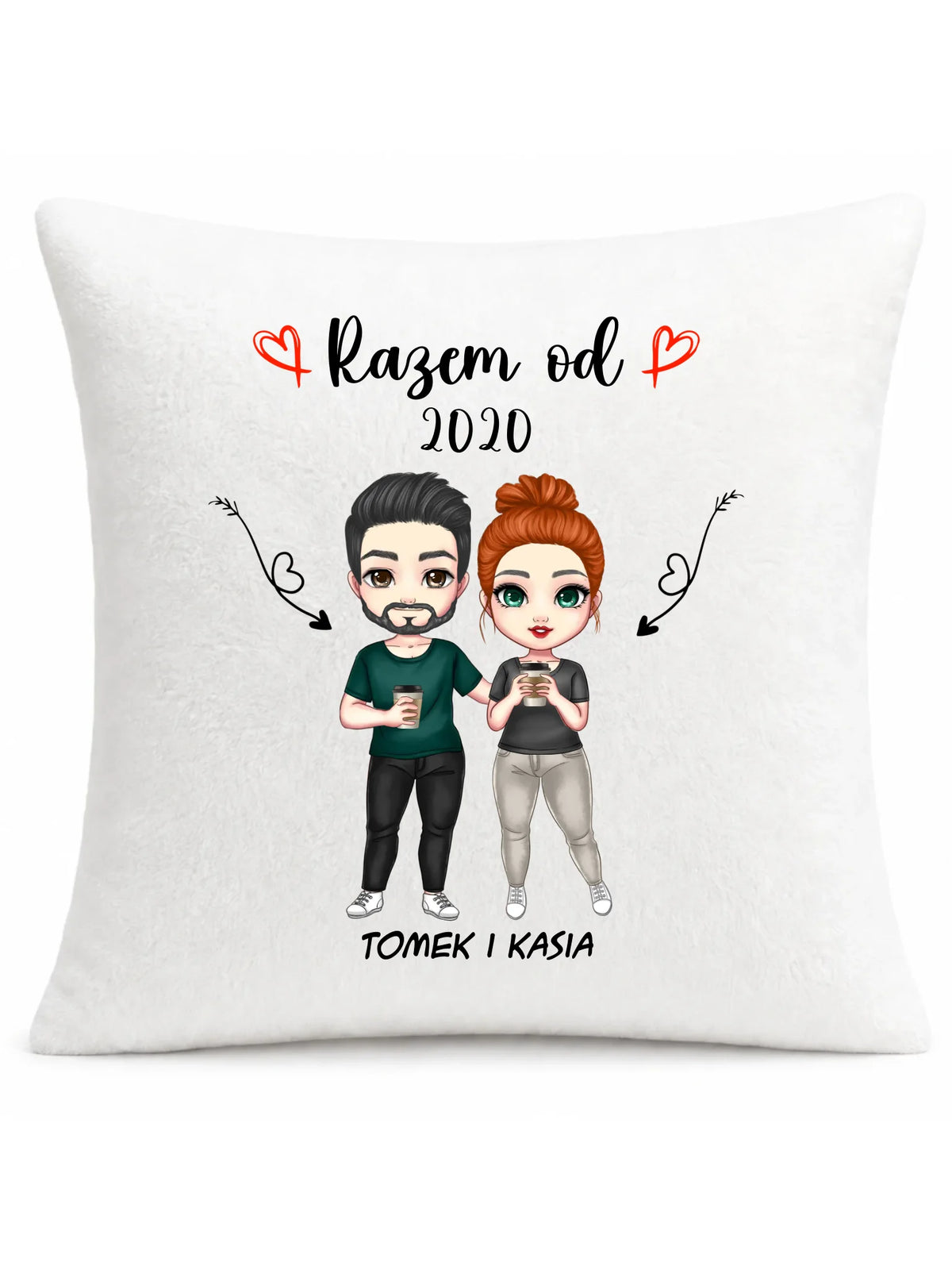 Poduszka dla par - Para razem od - personalizowana W01
