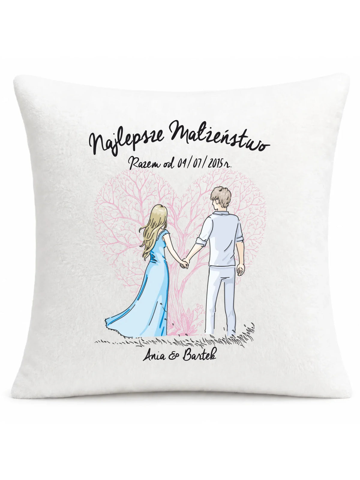 Poduszka dla par - Najlepsze małżeństwo - personalizowana W03