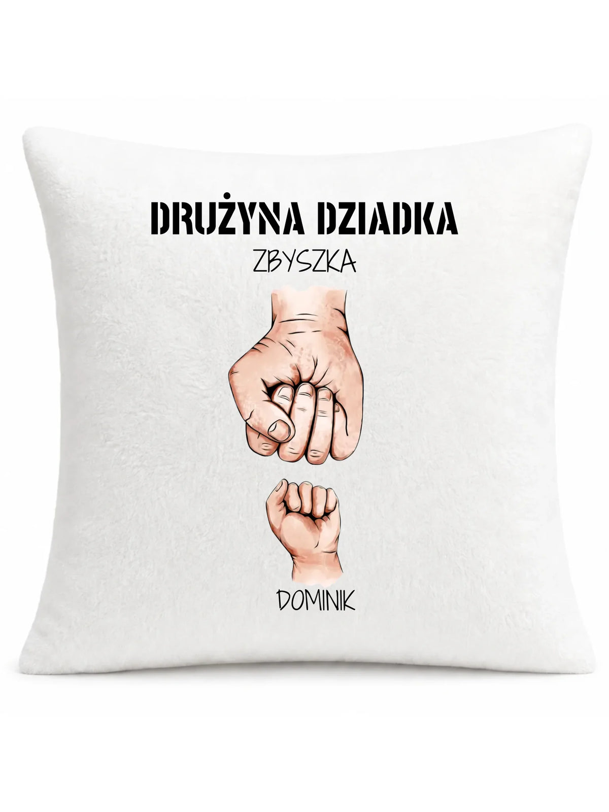 Poduszka dla dziadka - Drużyna dziadka 1-6 imion wnuków - personalizowana D07