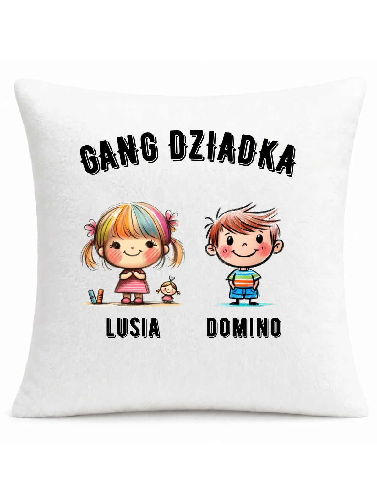 Poduszka dla dziadka - Gang Dziadka imiona wnuków 2-6 - personalizowana D18