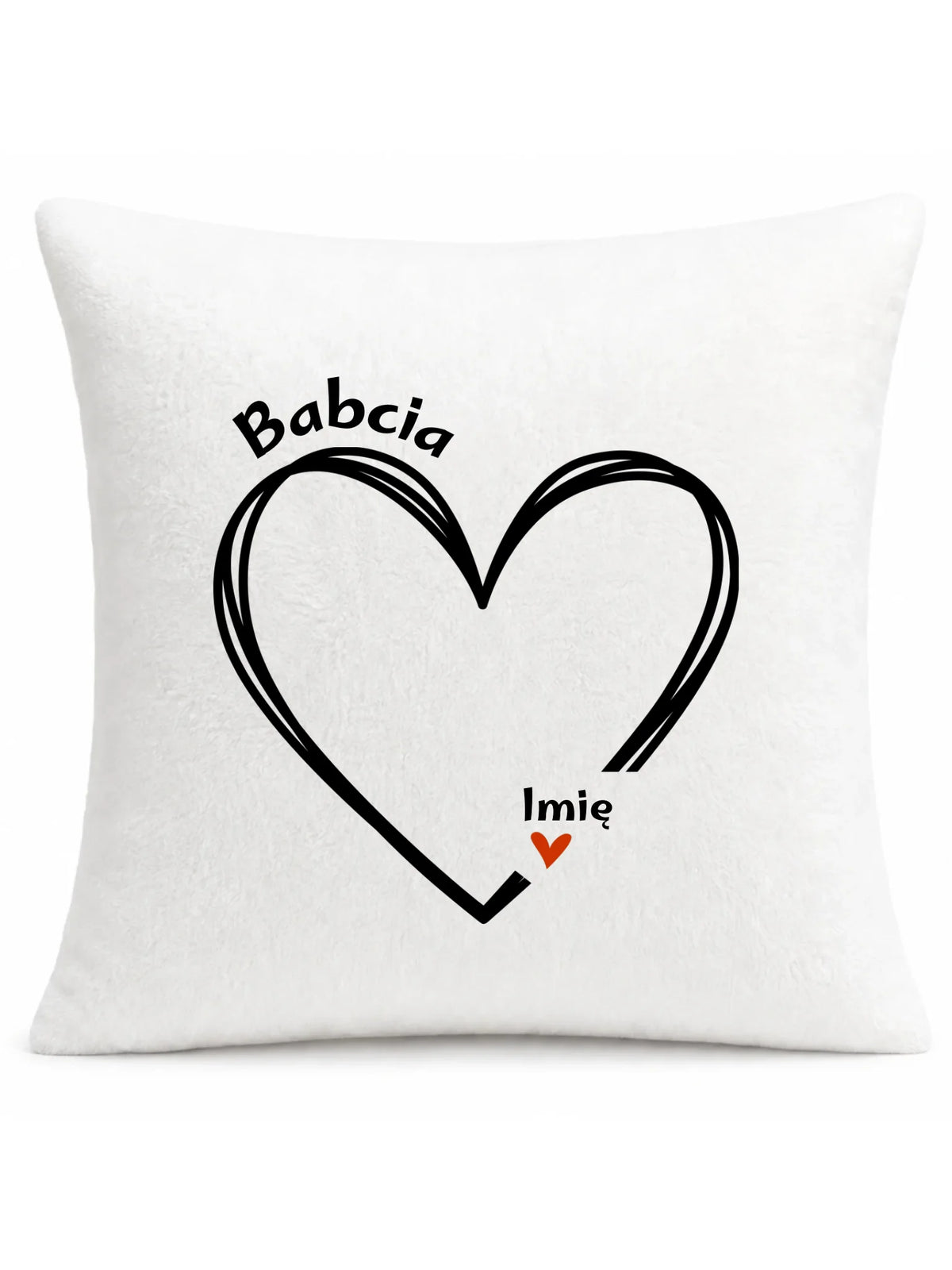 Poduszka dla babci - Serce z imionami wnuków 1-7 - personalizowana B26