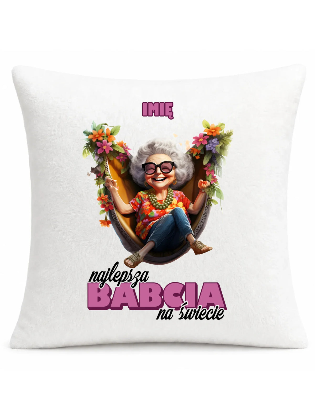 Poduszka dla babci - Najlepsza Babcia na świecie - personalizowana B14