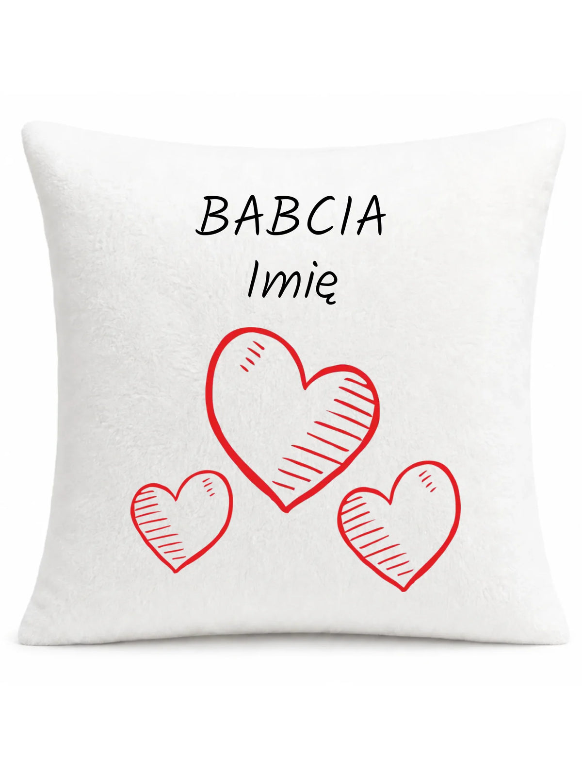 Poduszka dla babci - Serca - personalizowana B01