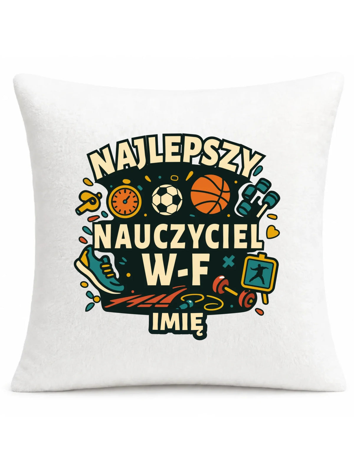 Poduszka dla nauczyciela wychowania fizycznego W-F - personalizowana N50