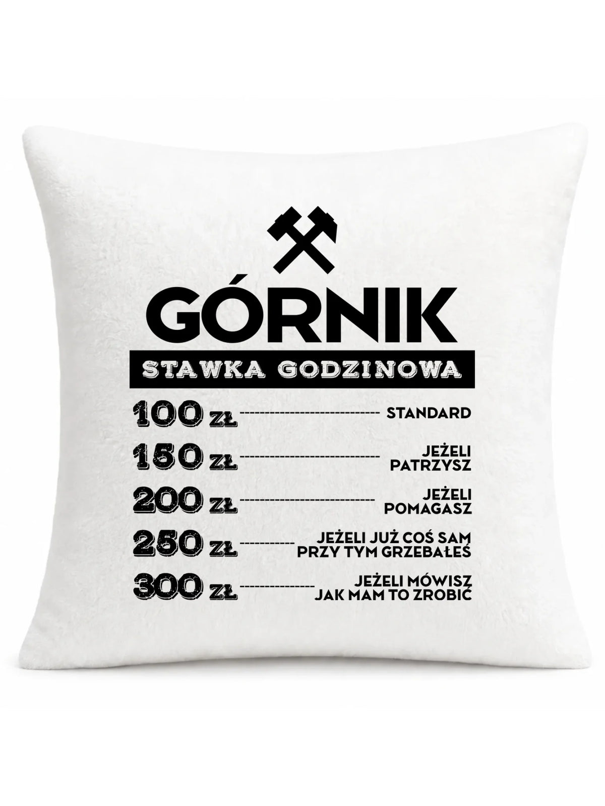 Poduszka - prezent dla górnika - Górnik stawka godzinowa G14
