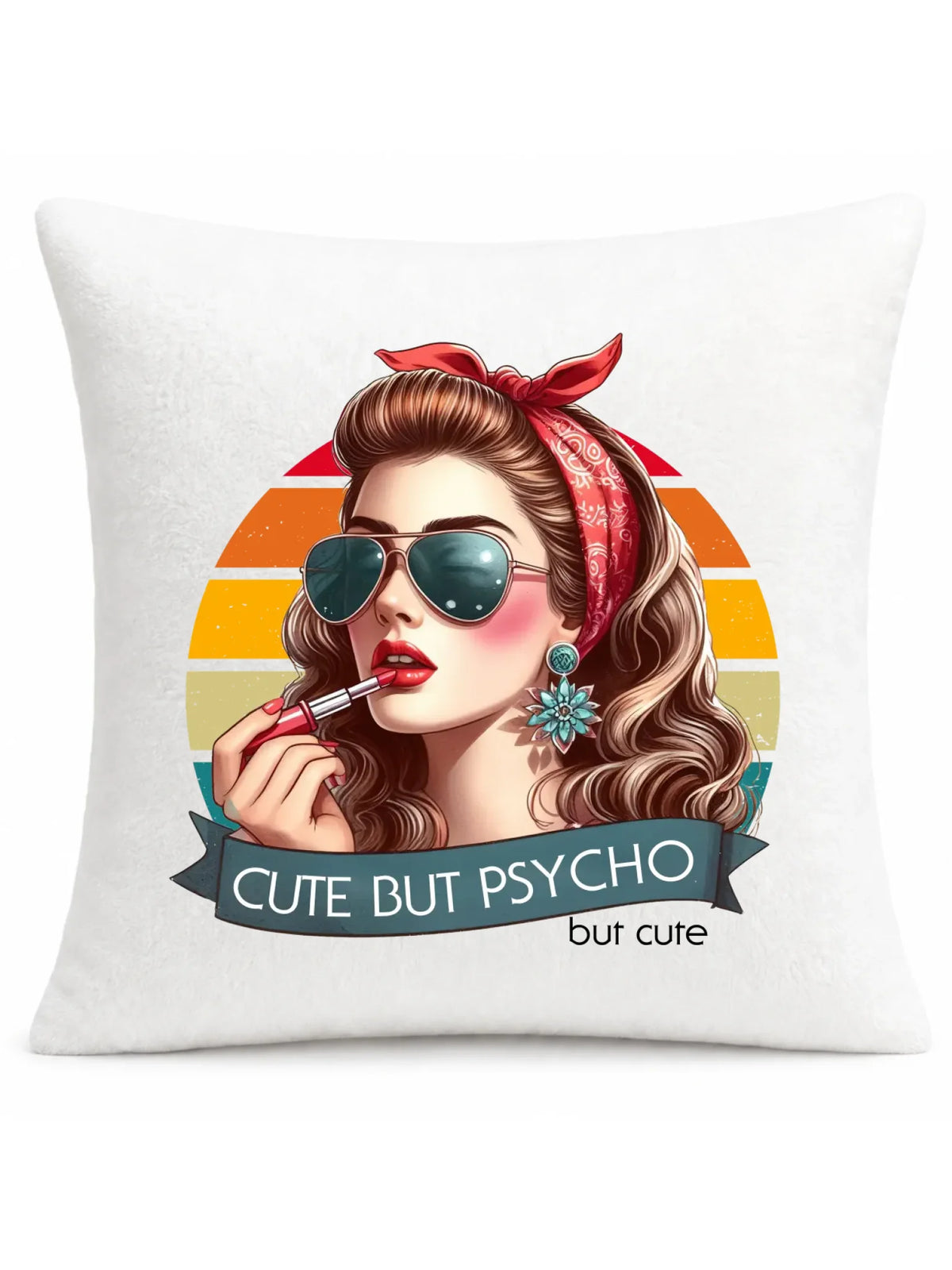 Poduszka – Cute but psycho - w stylu retro DZ09