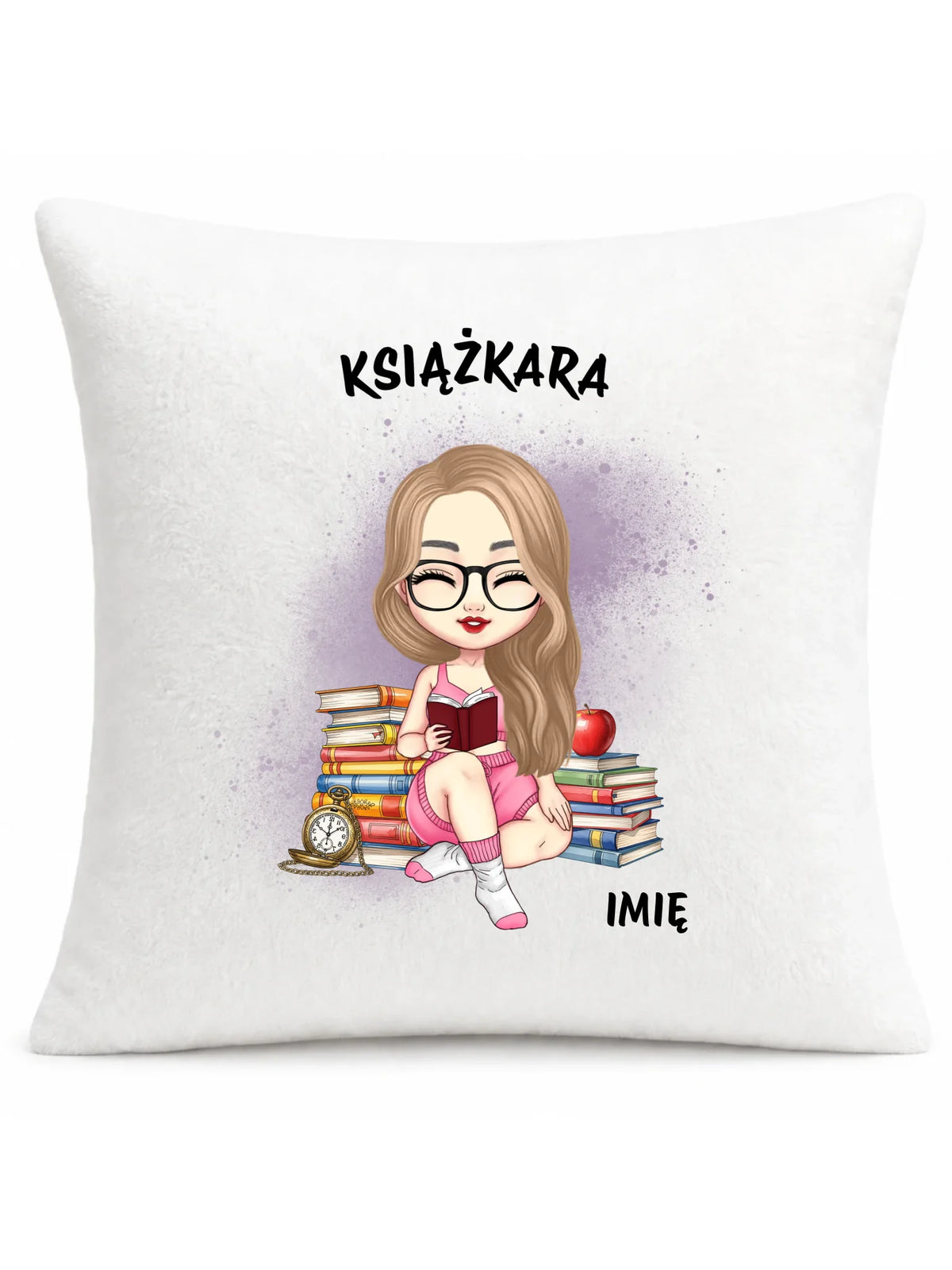 Poduszka - Książkara - Prezent dla miłośniczki czytania książek - personalizowana DZ04