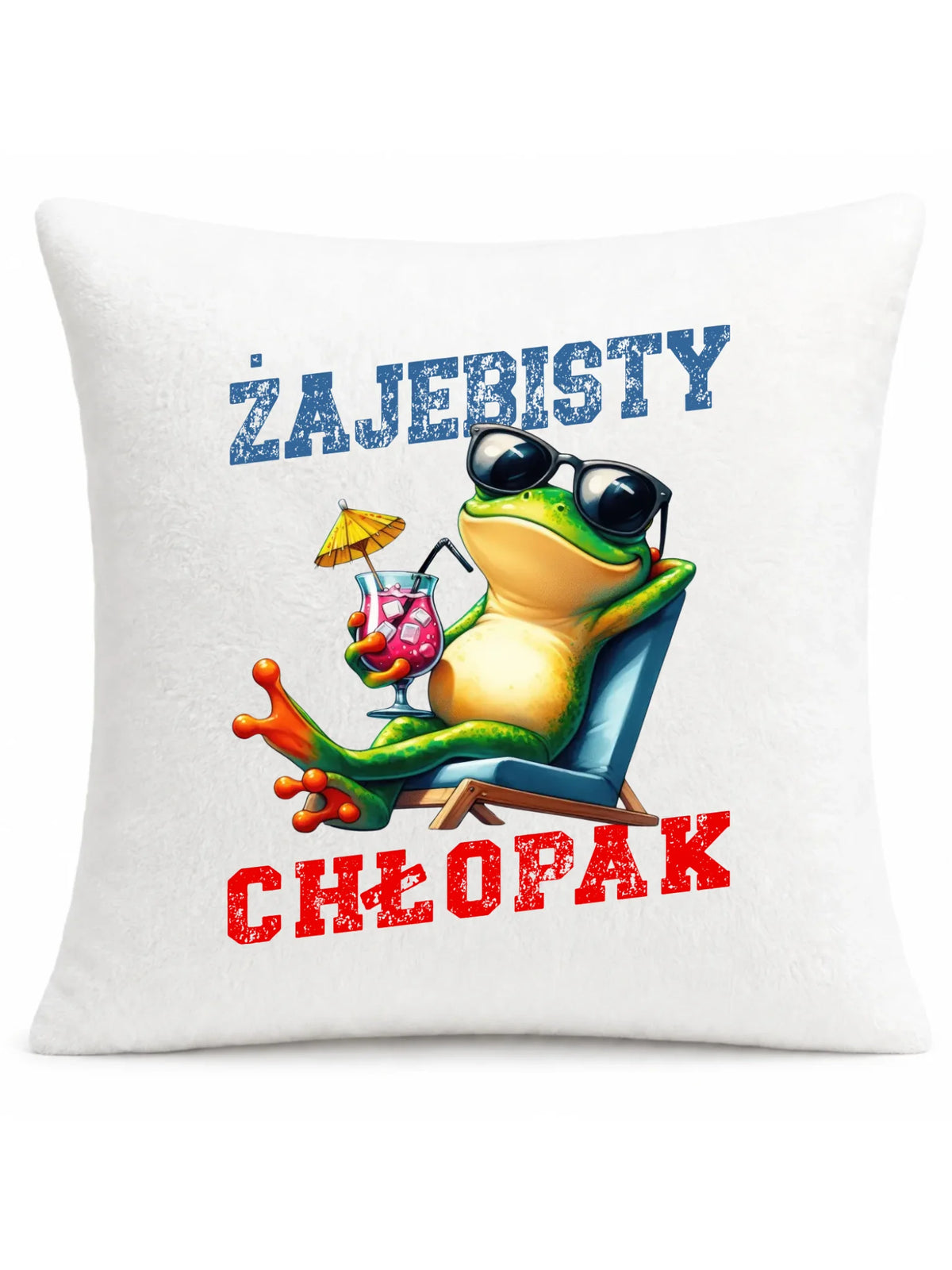 Poduszka z żabą - prezent dla chłopaka - Żajebisty chłopak DCH19
