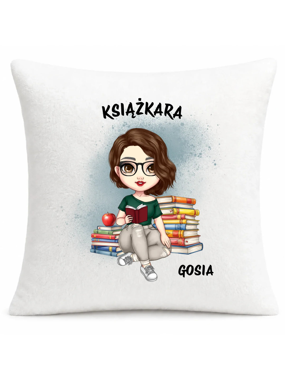 Poduszka - Książkara - Prezent dla miłośniczki czytania książek - personalizowana DZ03