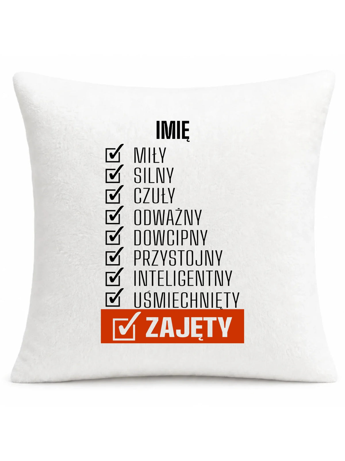 Poduszka - Zajęty prezent dla chłopaka męża narzeczonego - personalizowana DCH05