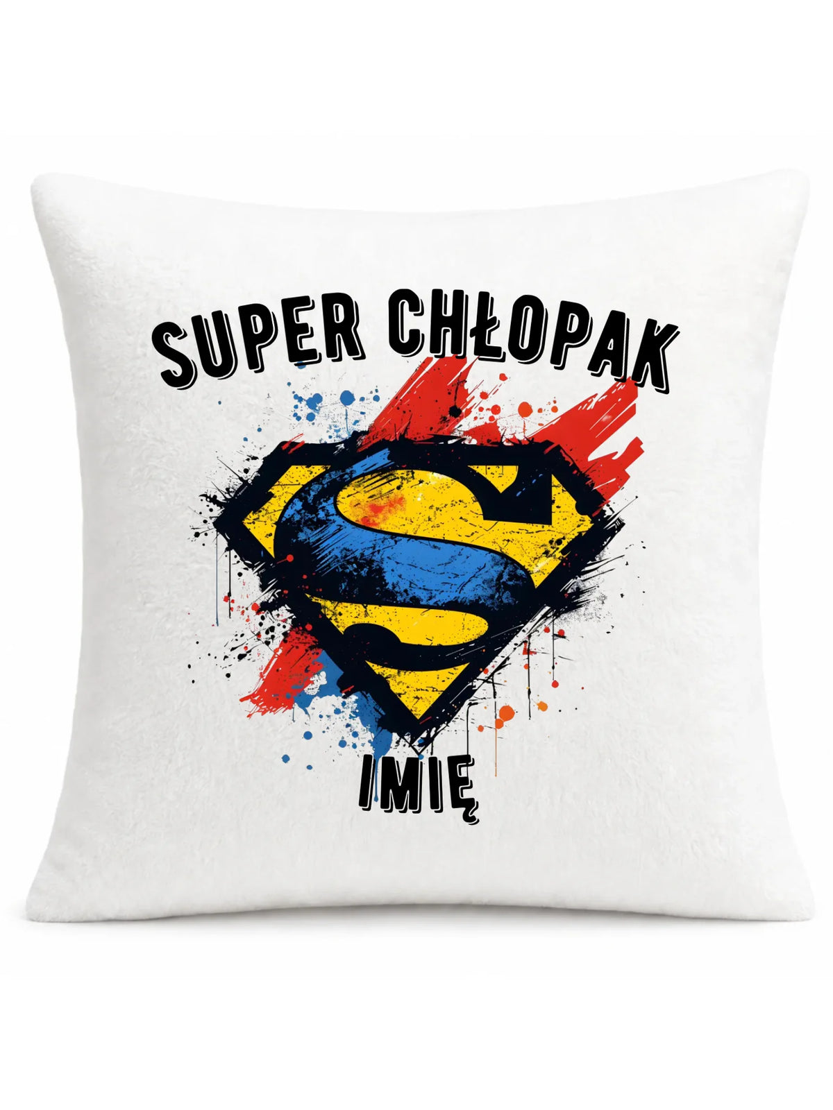 Poduszka - prezent na Dzień Chłopaka - Super Chłopak - personalizowana DCH18