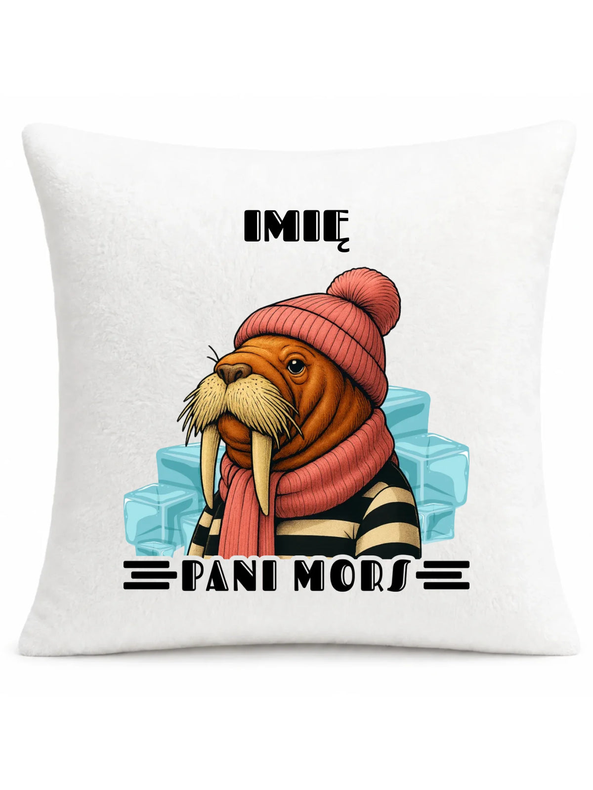 Poduszka - prezent dla morsa - Pani Mors - personalizowana HM16