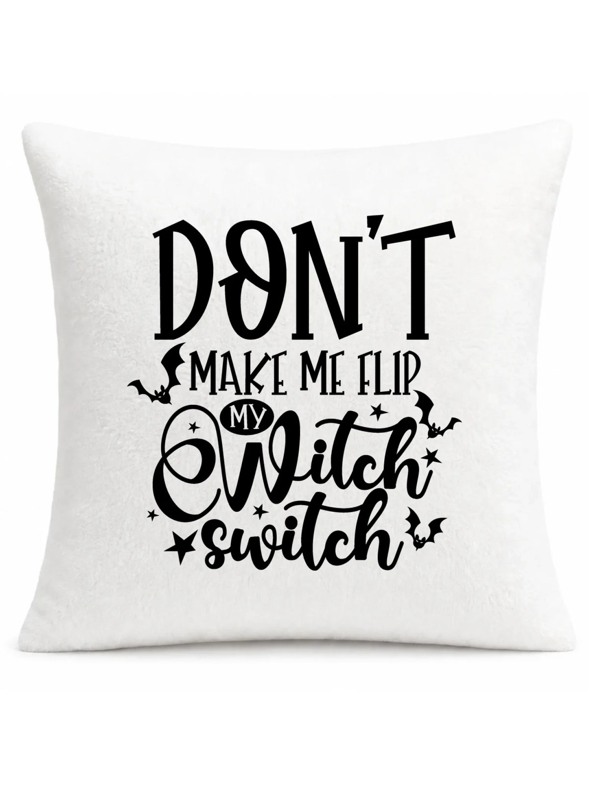 Poduszka na Halloween - Don't make me flip my witch switch - śmieszna HL11