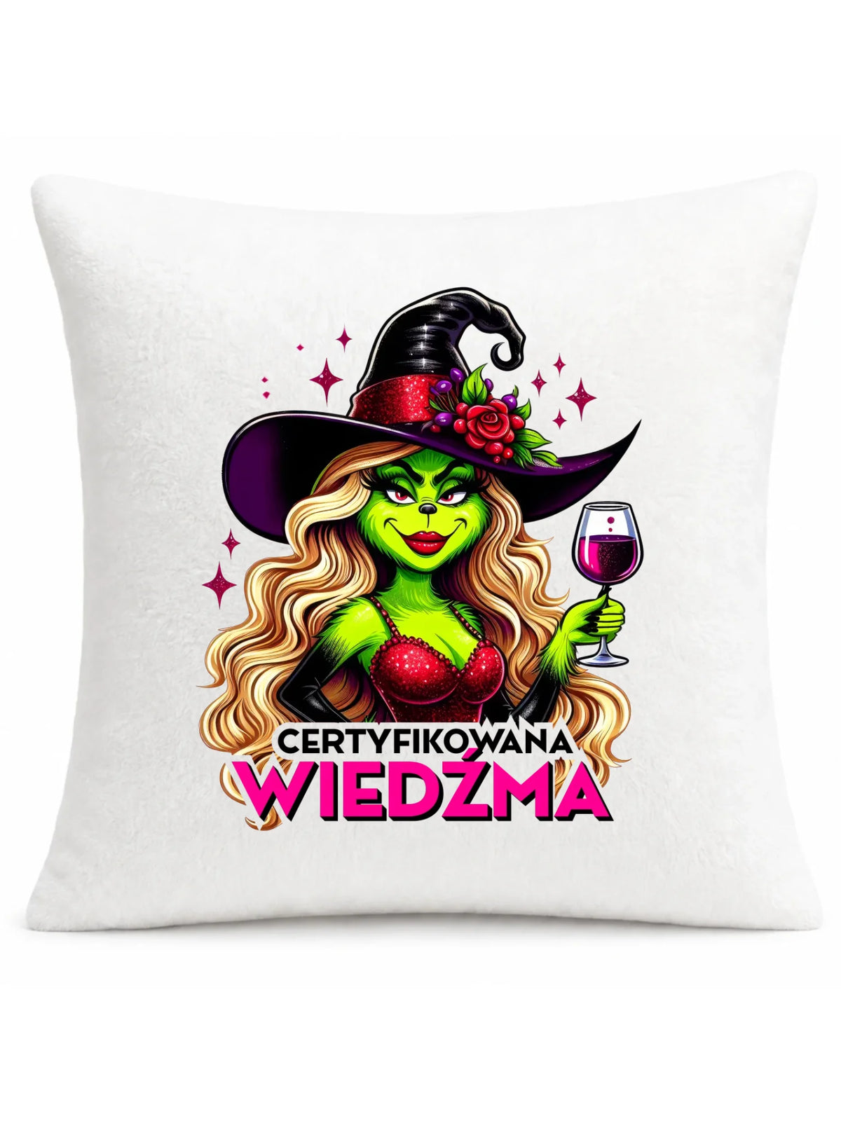 Poduszka - Certyfikowana wiedźma - śmieszna HL13