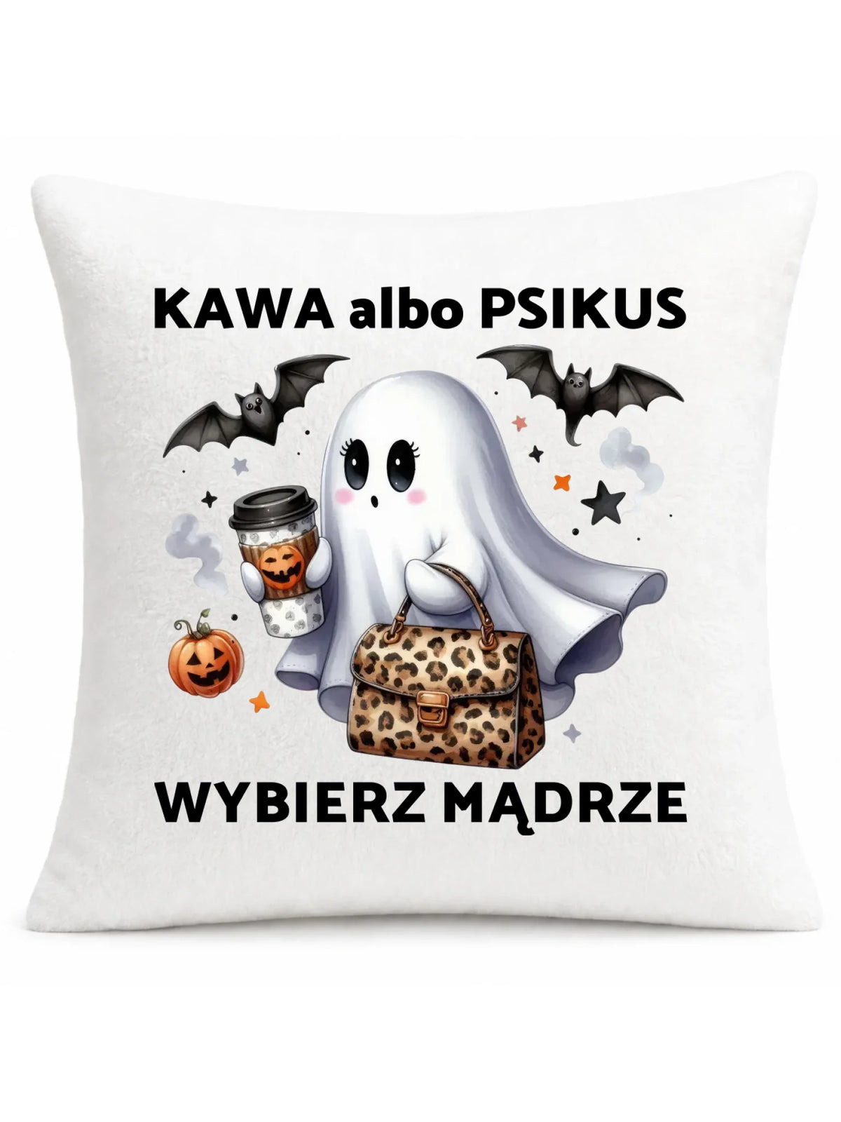Poduszka halloweenowa - Duch - Kawa albo psikus HL07